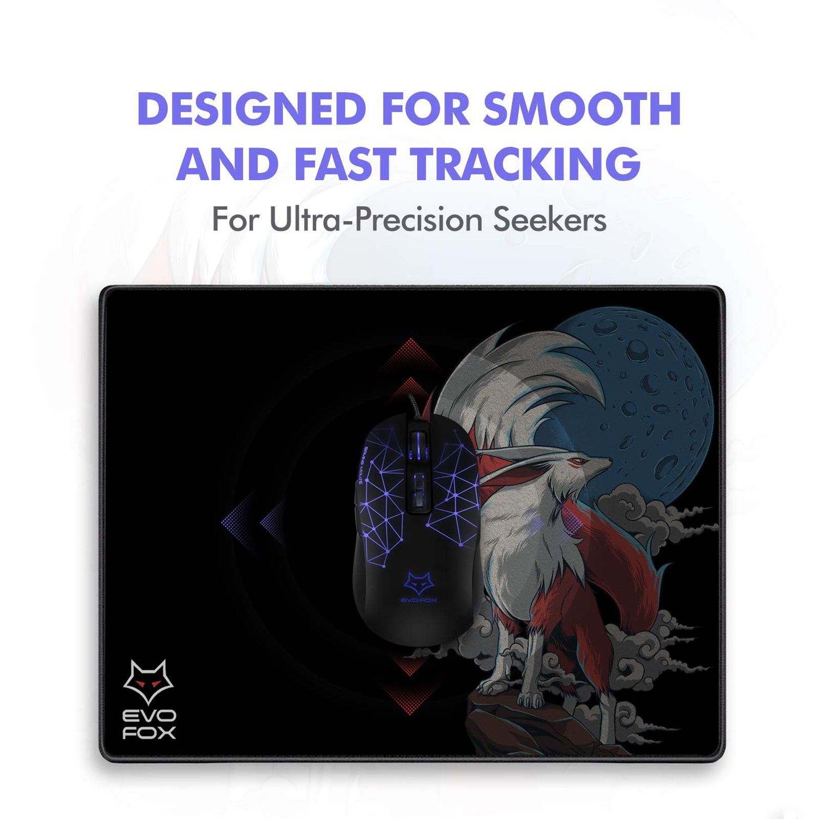 AMKETTE Falcon X35 Gaming Mouse Pad (Non-Slip Rubber base, 595BK, Black)_3