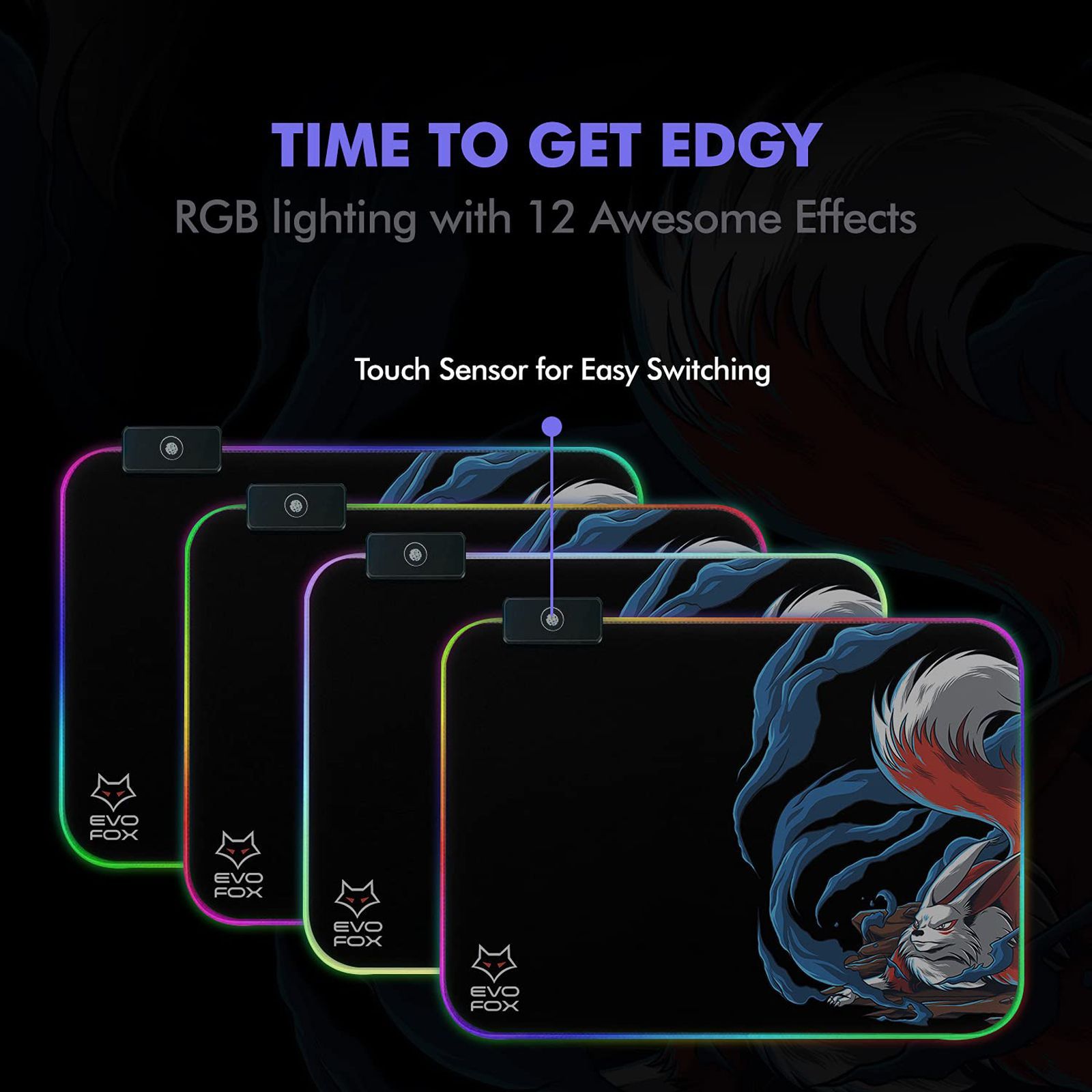 AMKETTE Falcon LX35 Gaming Mouse Pad (Touch Sensor, 596BK, Black) AMKETTE Falcon LX35 Gaming Mouse Pad (Touch Sensor, 596BK, Black)_5