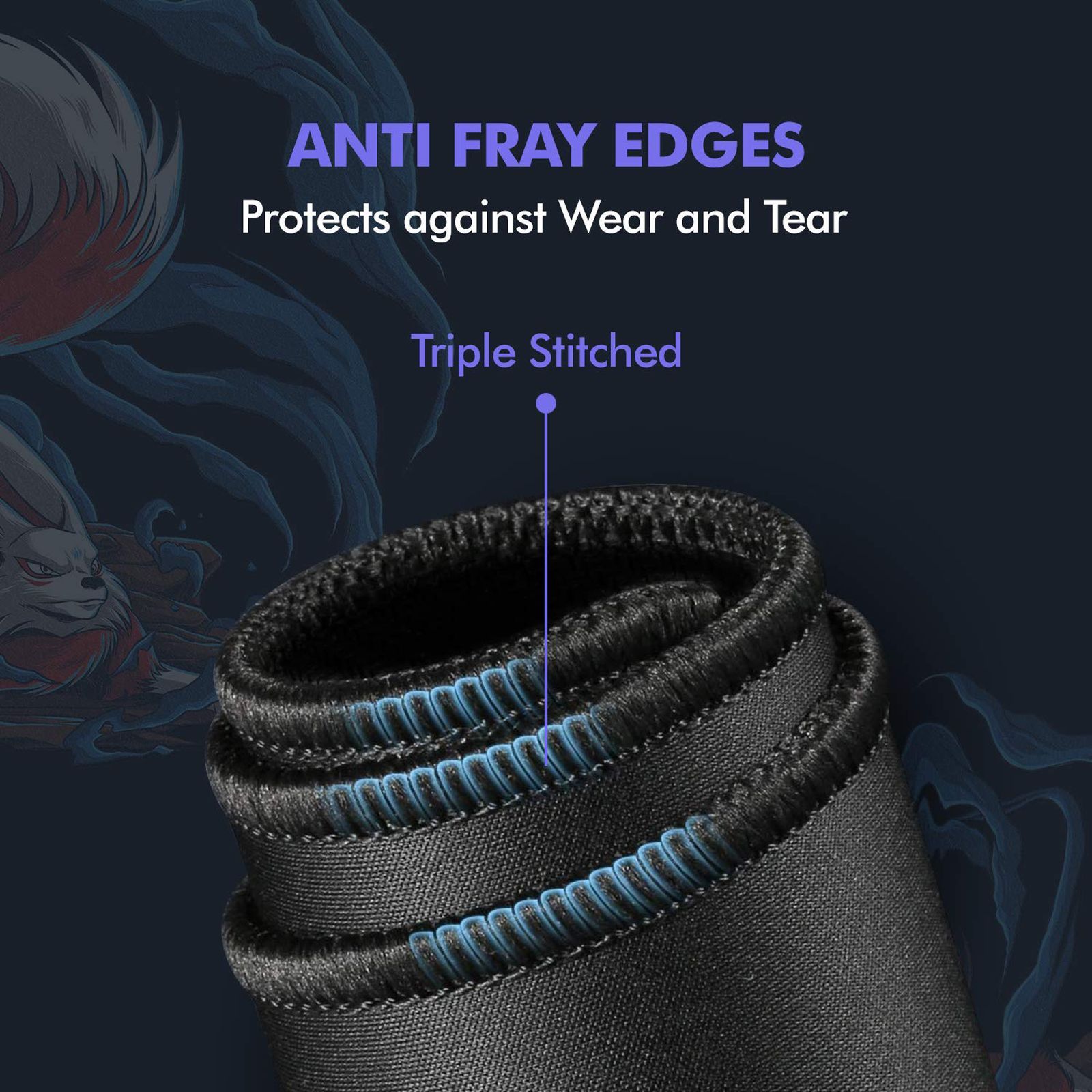 AMKETTE Falcon X85 Gaming Mouse Pad (Desk Pad, 597BK, Black)_5