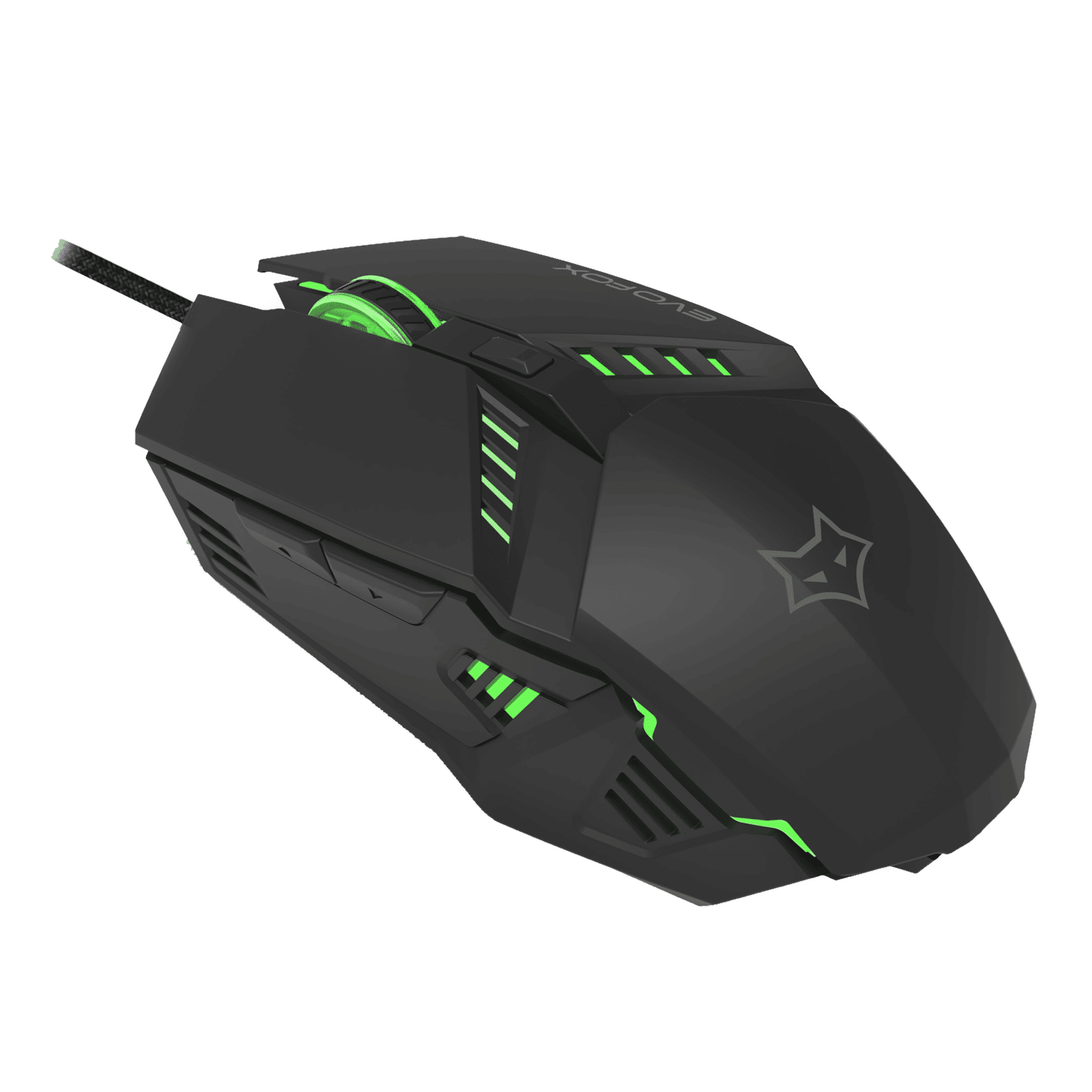 AMKETTE EvoFox Shadow Wired Optical Gaming Mouse (3600 DPI Adjustable, Razor-Sharp Edgy Design, Black)_1