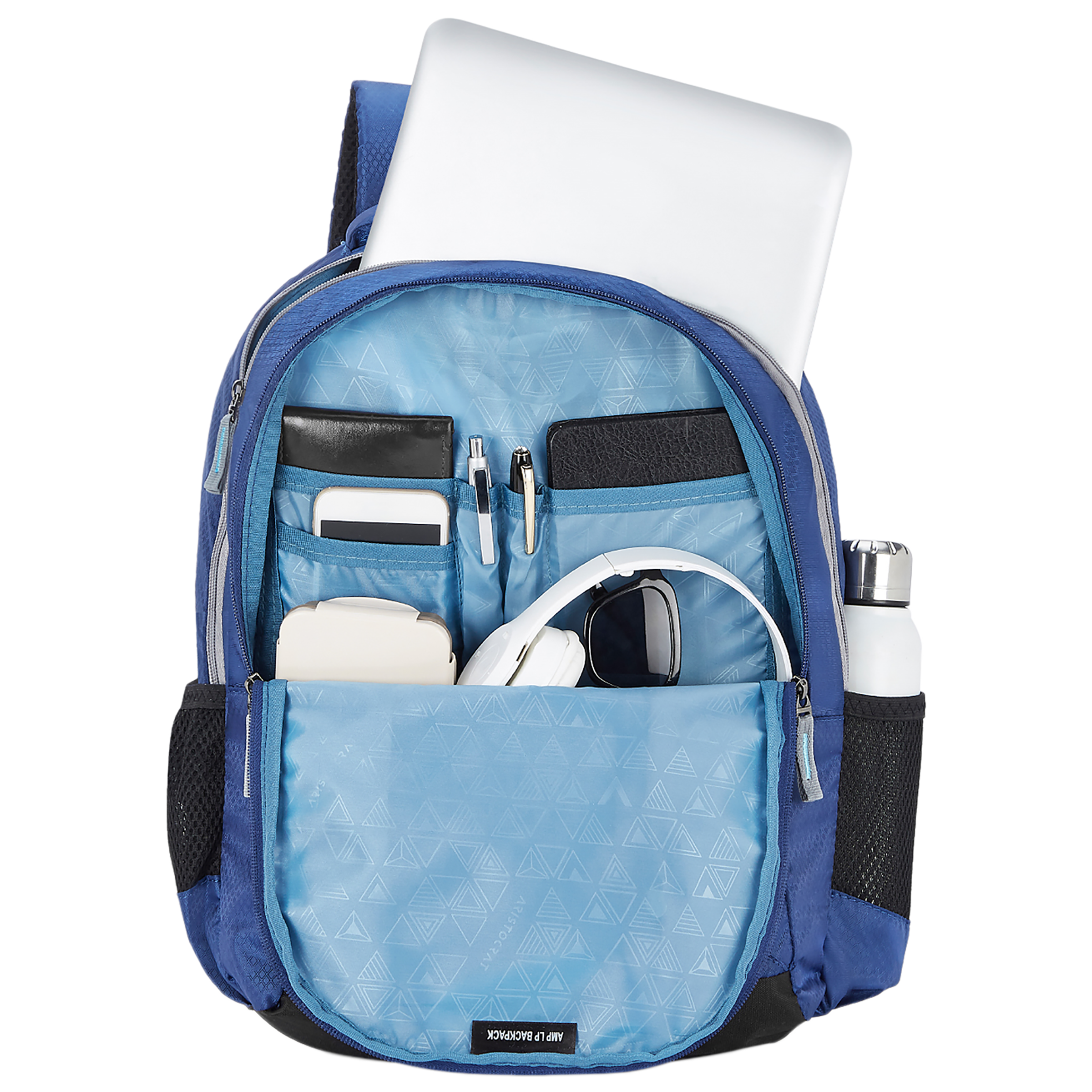 ARISTOCRAT AMP Polyester Laptop Backpack for 17 Inch Laptop (26 L, Foam Padded Grab Handle, Blue)_6