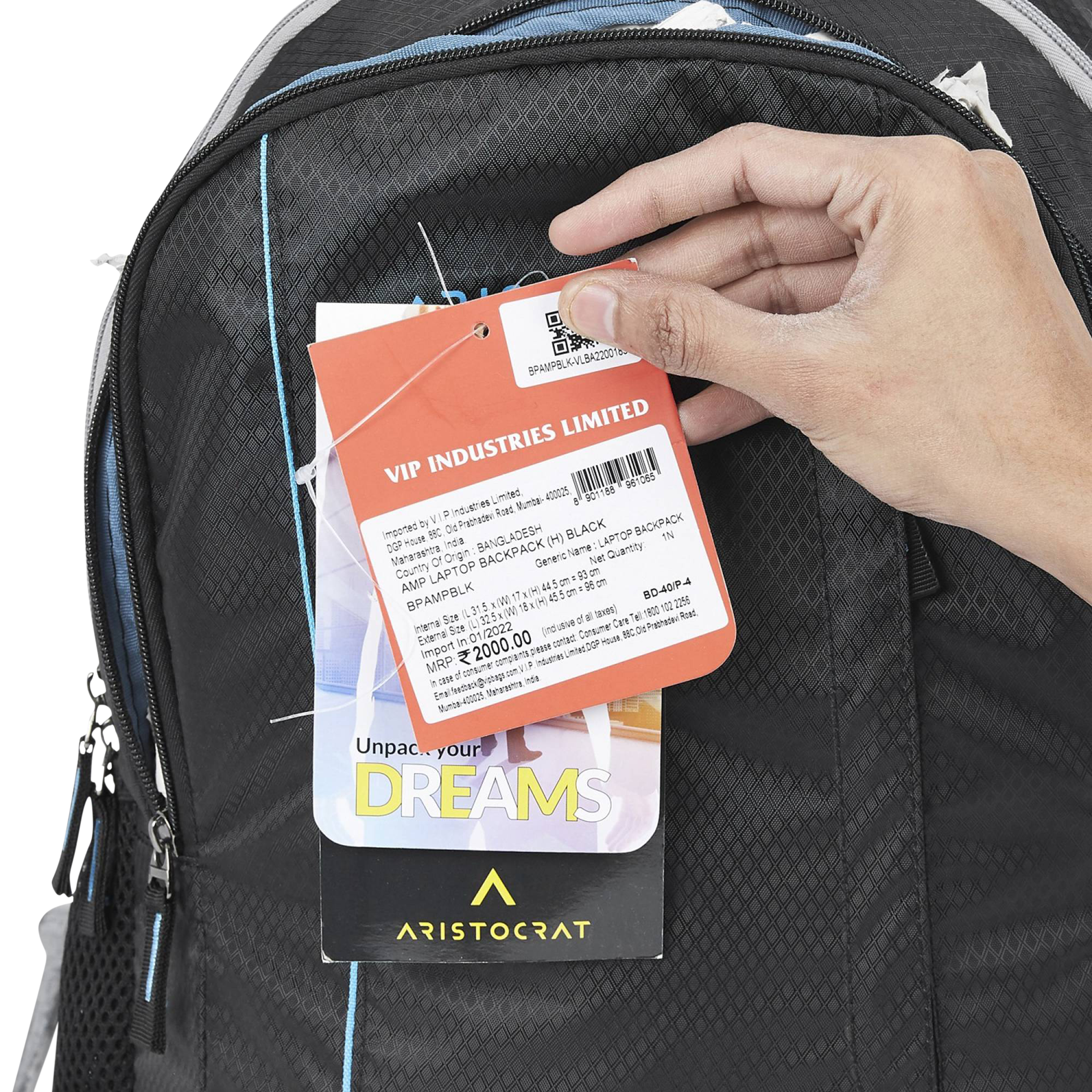 ARISTOCRAT AMP Polyester Laptop Backpack for 17 Inch Laptop (26 L, Foam Padded Grab Handle, Black) ARISTOCRAT AMP Polyester Laptop Backpack for 17 Inch Laptop (26 L, Foam Padded Grab Handle, Black)_7