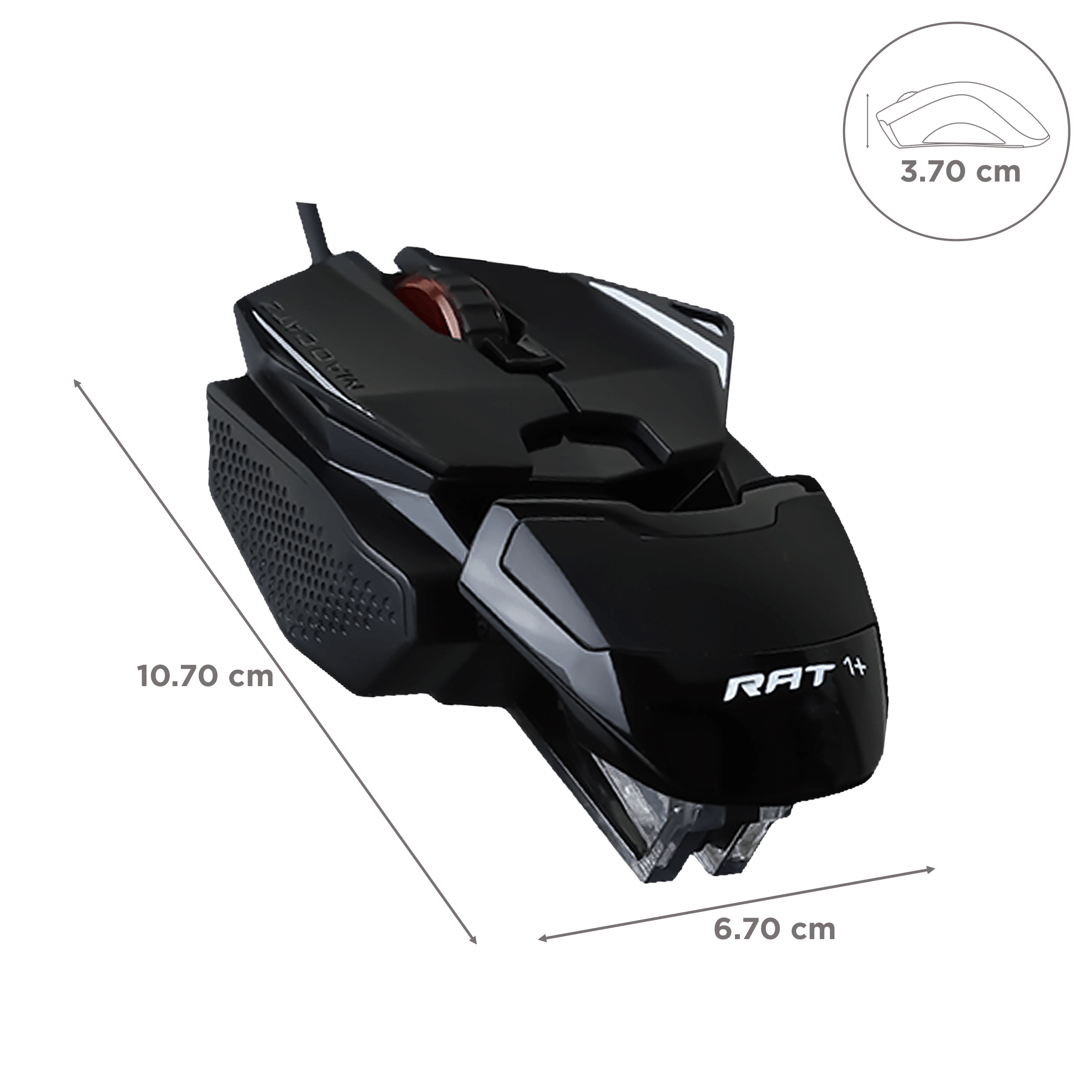 MAD CATZ R.A.T. 1+ Wired Optical Gaming Mouse (2000 DPI Adjustable, Adjustable Palm Rest, Black)_3
