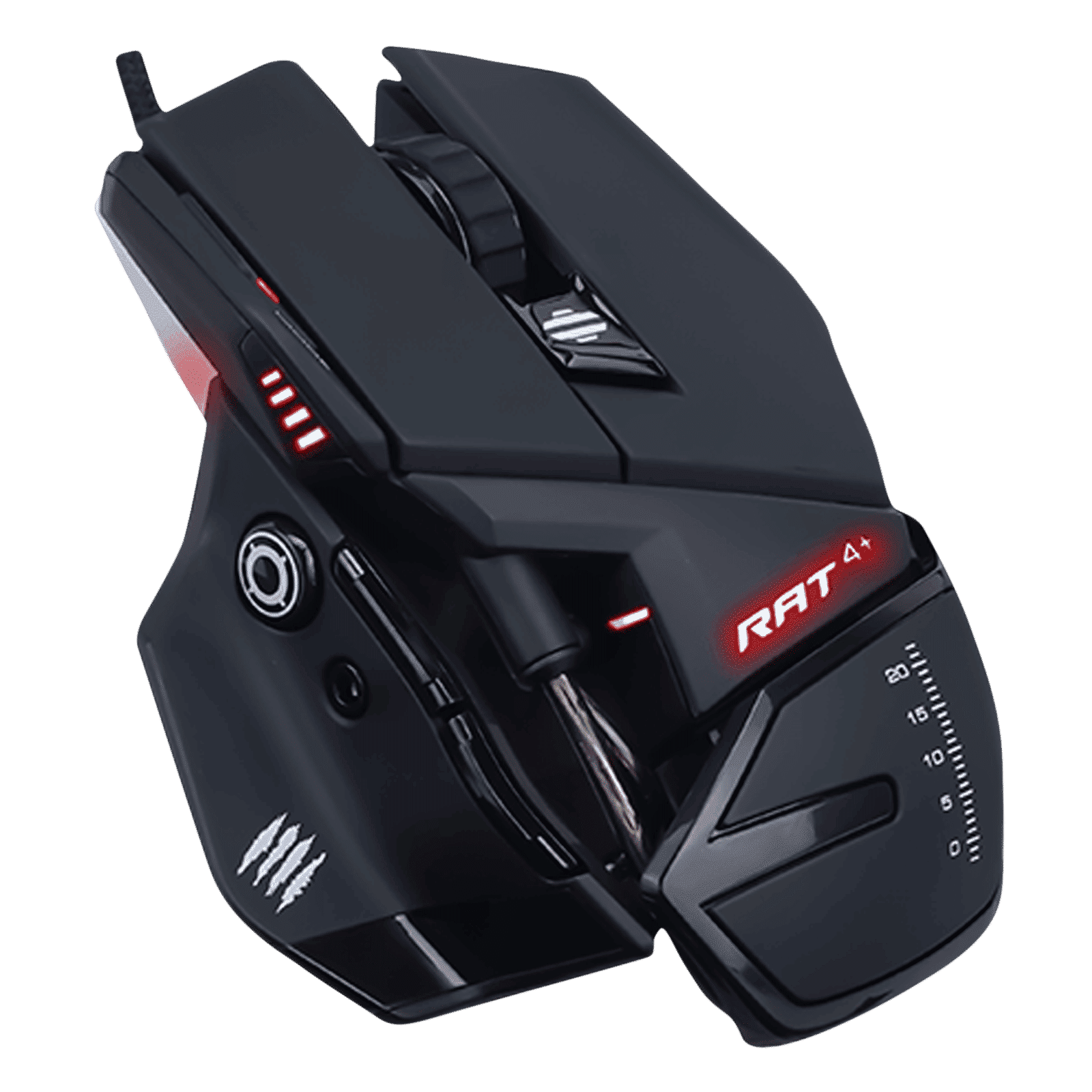 MAD CATZ R.A.T. 4+ Wired Optical Gaming Mouse (7200 DPI Adjustable, Adjustable Palm Rest, Black/White)_10