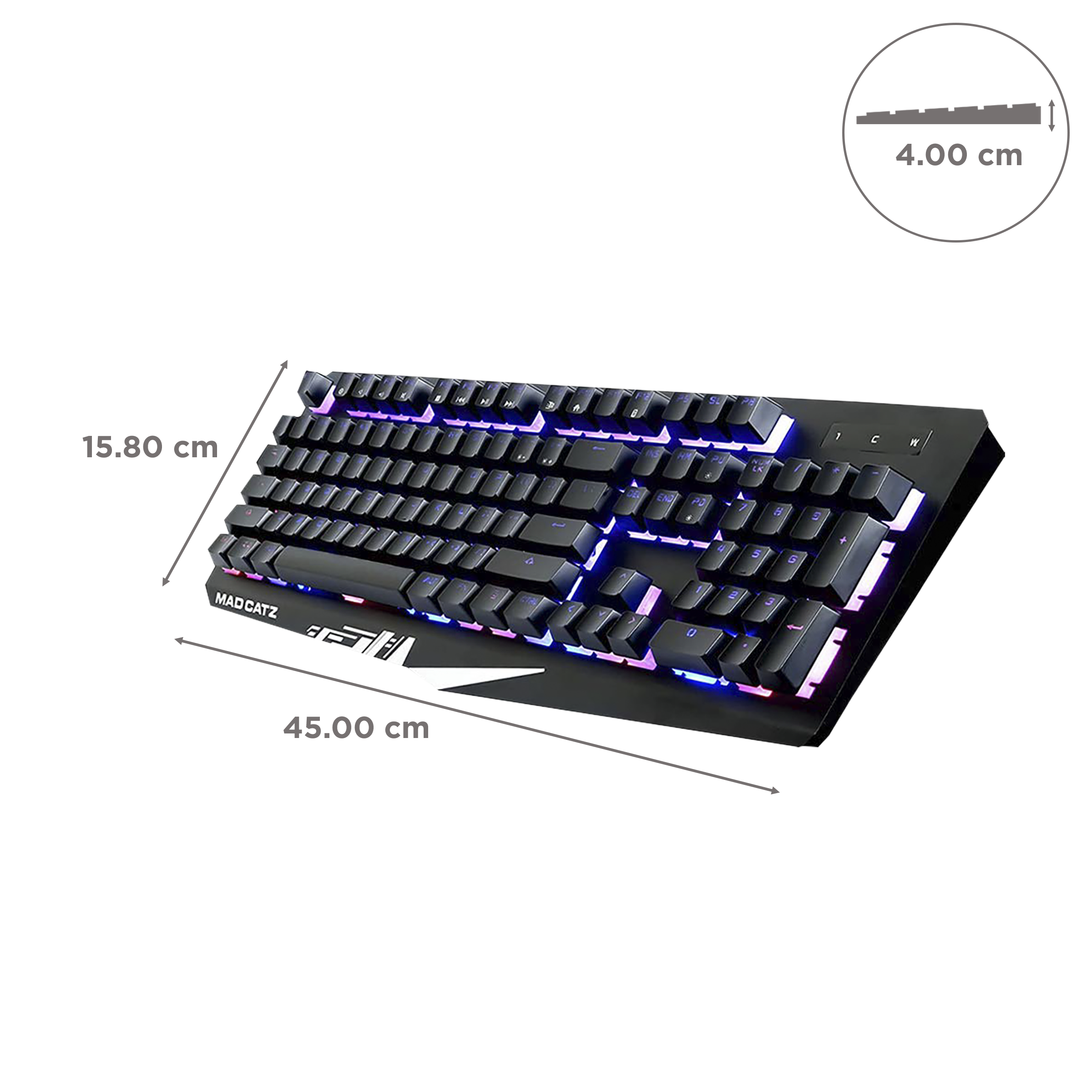 MAD CATZ The Authentic S.T.R.I.K.E. 2 Wired Gaming Keyboard with Backlit Keys (Anti Ghosting Keys, Black) MAD CATZ The Authentic S.T.R.I.K.E. 2 Wired Gaming Keyboard with Backlit Keys (Anti Ghosting Keys, Black)_3
