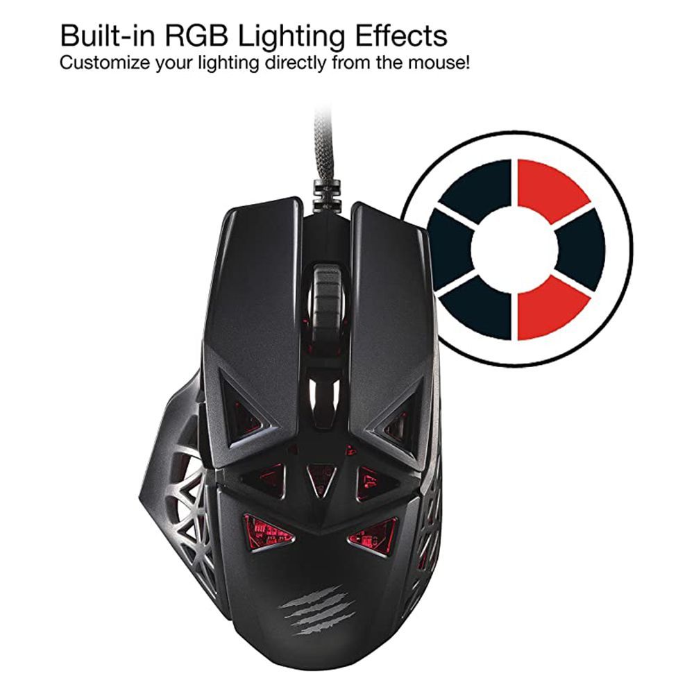 MAD CATZ M.O.J.O. M1 Wired Optical Gaming Mouse with Customizable Buttons (12000 DPI, Dakota Technology, Black)_9