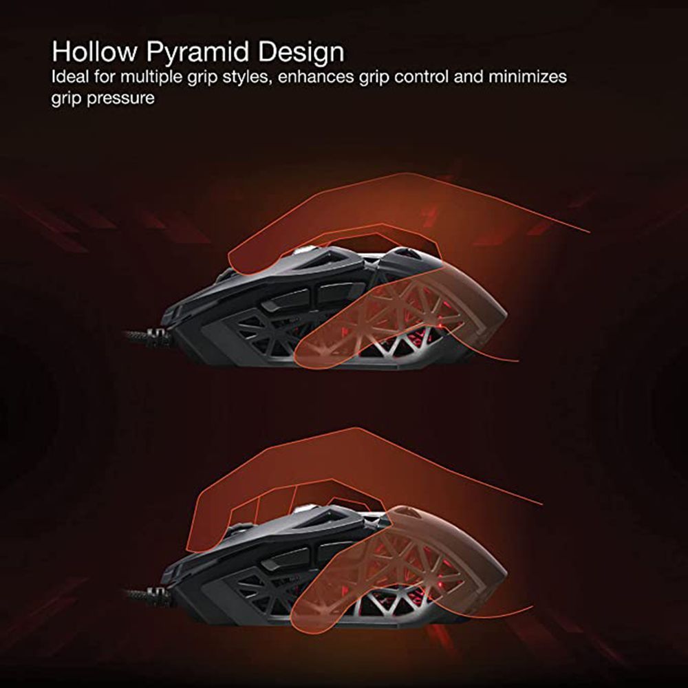 MAD CATZ M.O.J.O. M1 Wired Optical Gaming Mouse with Customizable Buttons (12000 DPI, Dakota Technology, Black)_7