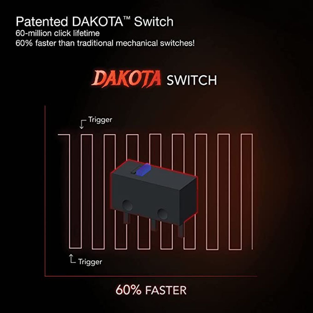 MAD CATZ B.A.T. 6+ Wired Optical Gaming Mouse with Customizable Buttons (16000 DPI Adjustable, Ambidextrous Design, Black)_9