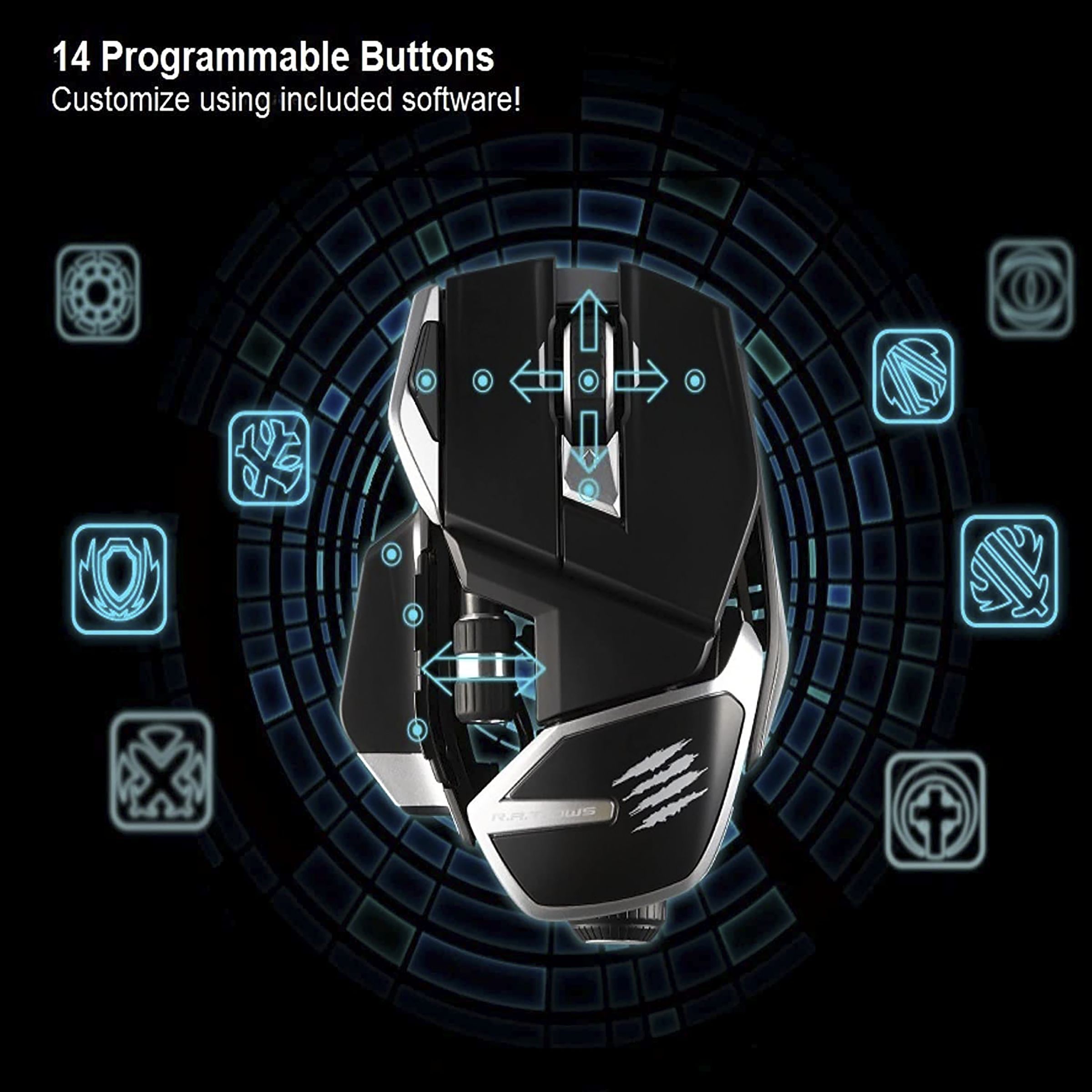 MAD CATZ R.A.T.DWS Wireless Optical Gaming Mouse (16000 DPI, Ergonomic Design, Black) MAD CATZ R.A.T.DWS Wireless Optical Gaming Mouse (16000 DPI, Ergonomic Design, Black)_8