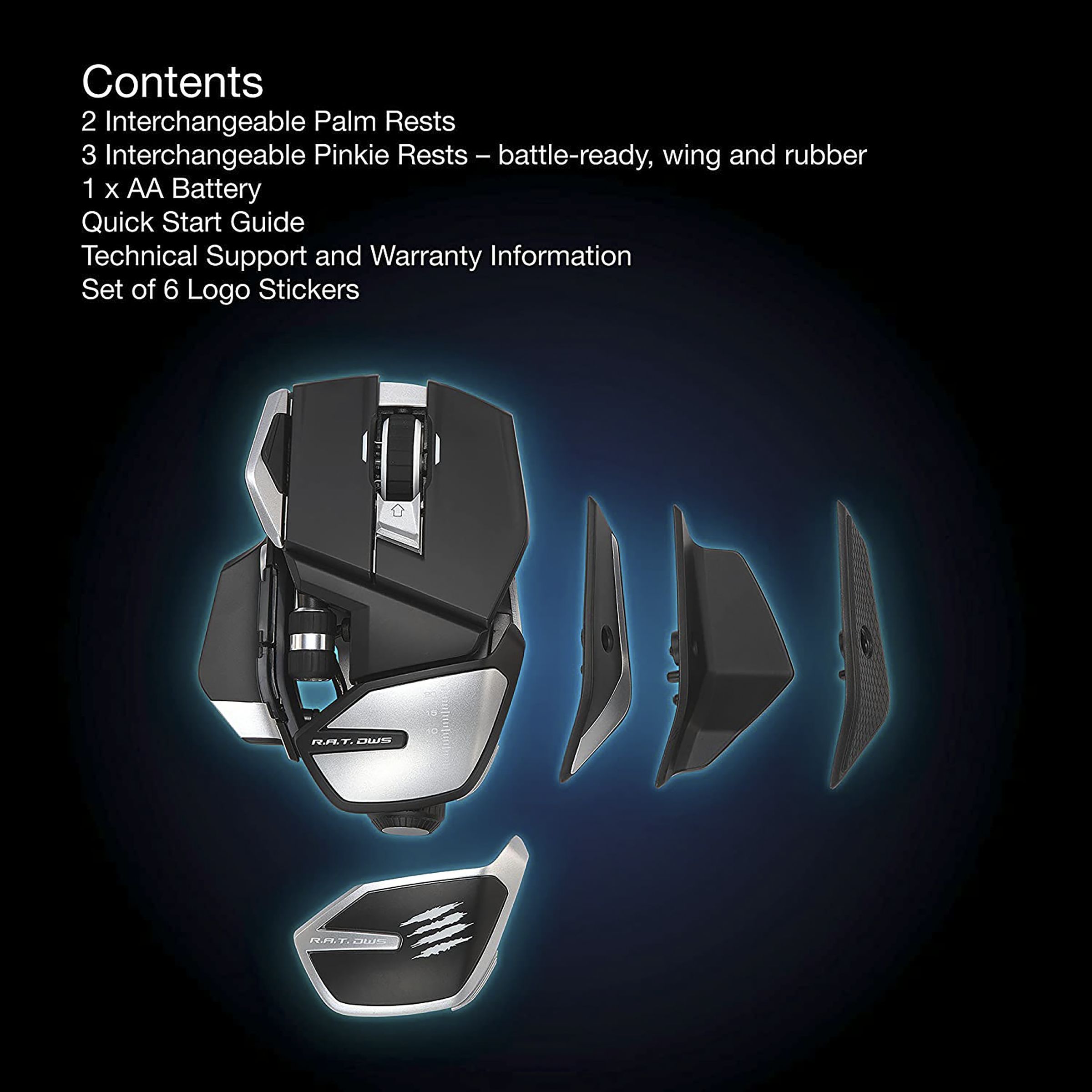 MAD CATZ R.A.T.DWS Wireless Optical Gaming Mouse (16000 DPI, Ergonomic Design, Black) MAD CATZ R.A.T.DWS Wireless Optical Gaming Mouse (16000 DPI, Ergonomic Design, Black)_10