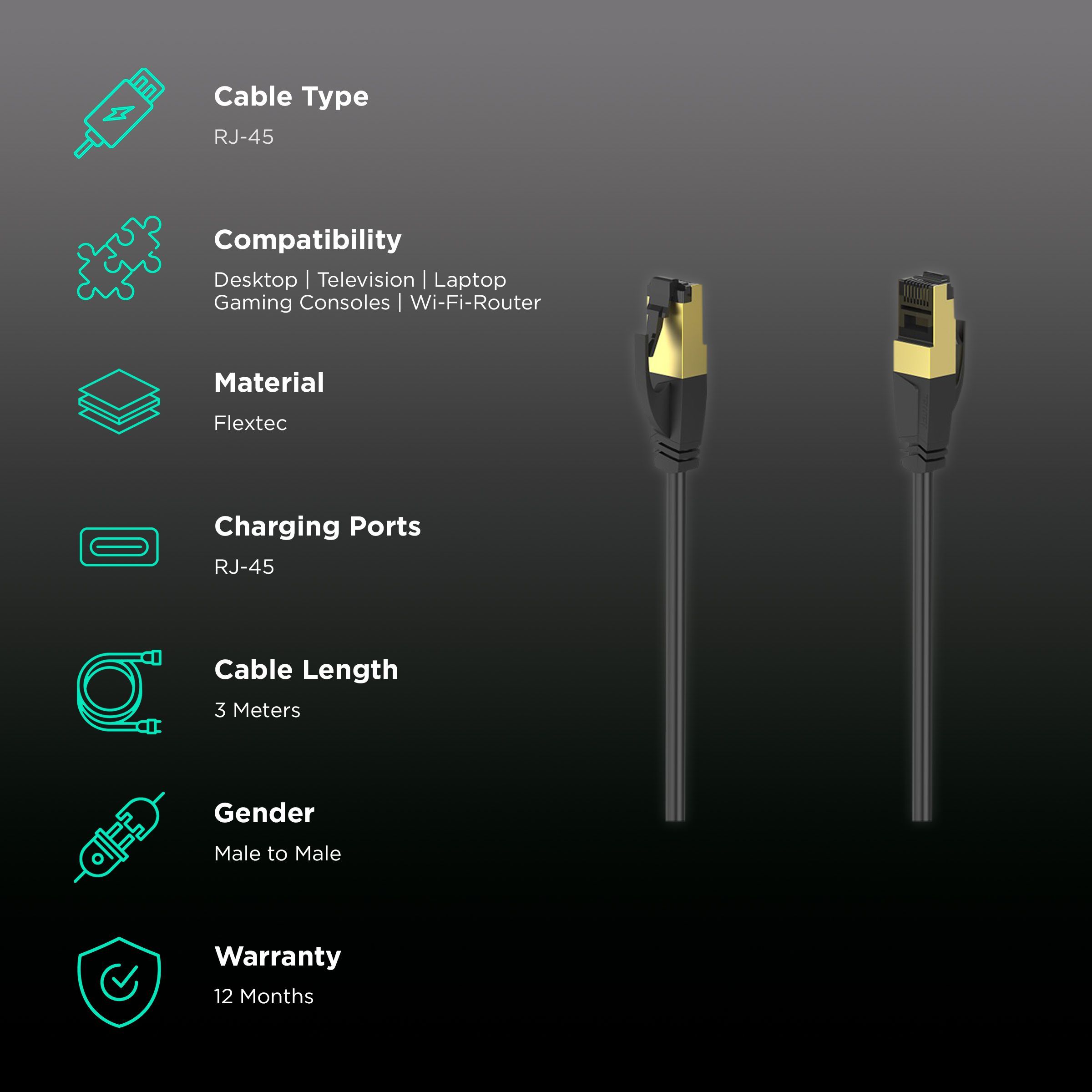 hama LAN Port to LAN Port Network Cable (Double Shielded, Black)_2