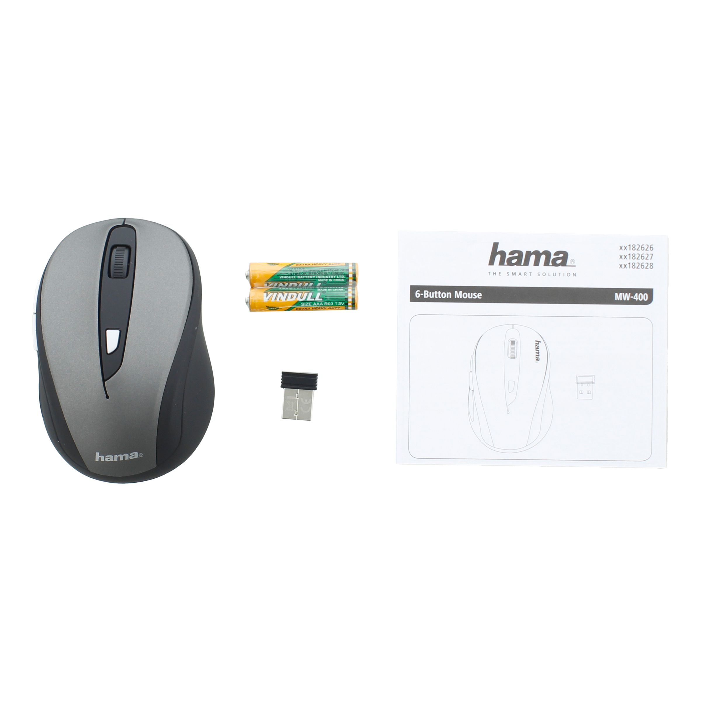 hama MW-400 Wireless Optical Gaming Mouse (1600 DPI, Ergonomic Design, Anthracite) hama MW-400 Wireless Optical Gaming Mouse (1600 DPI, Ergonomic Design, Anthracite)_8