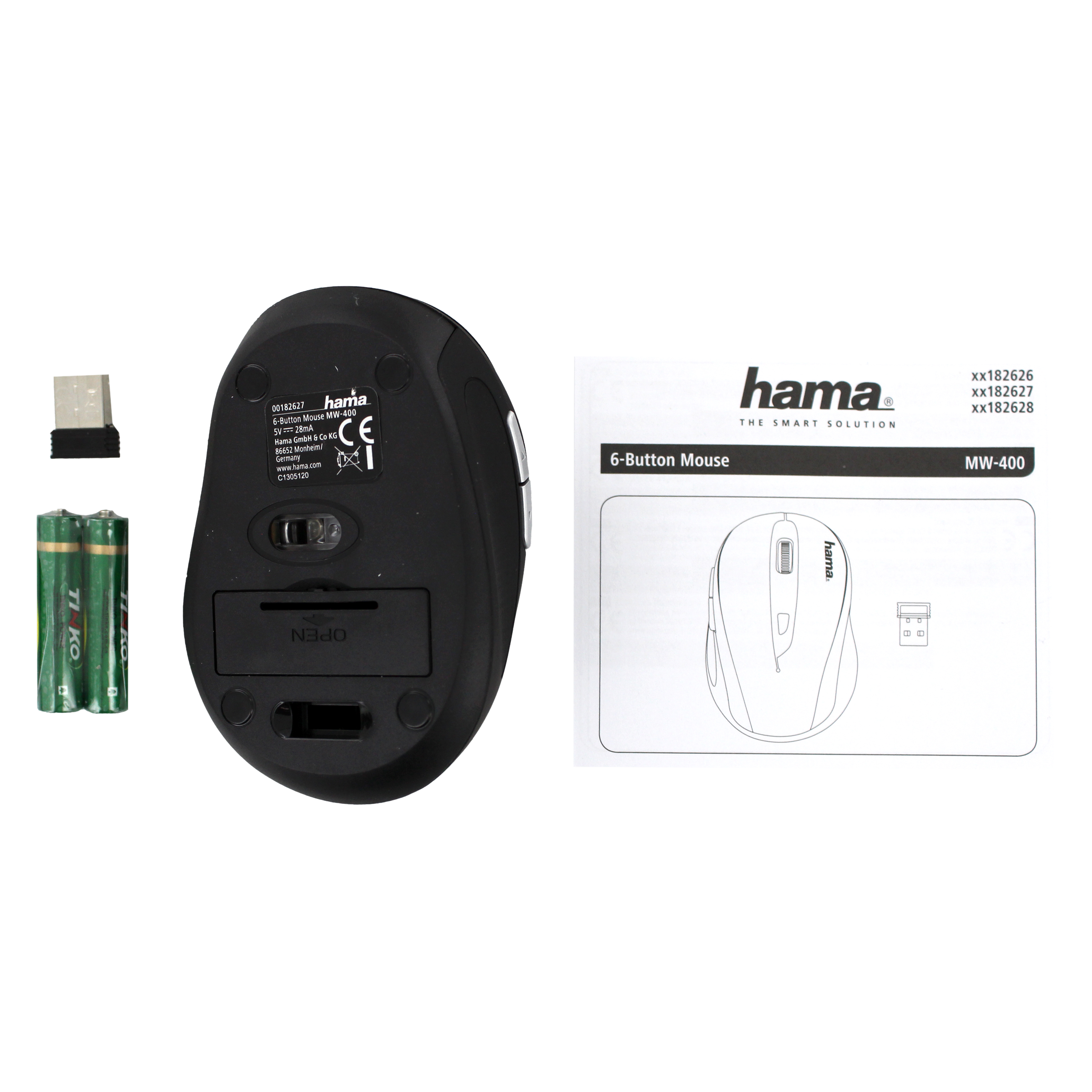 hama MW-400 Wireless Optical Gaming Mouse (1600 DPI, Ergonomic Design, Anthracite) hama MW-400 Wireless Optical Gaming Mouse (1600 DPI, Ergonomic Design, Anthracite)_5