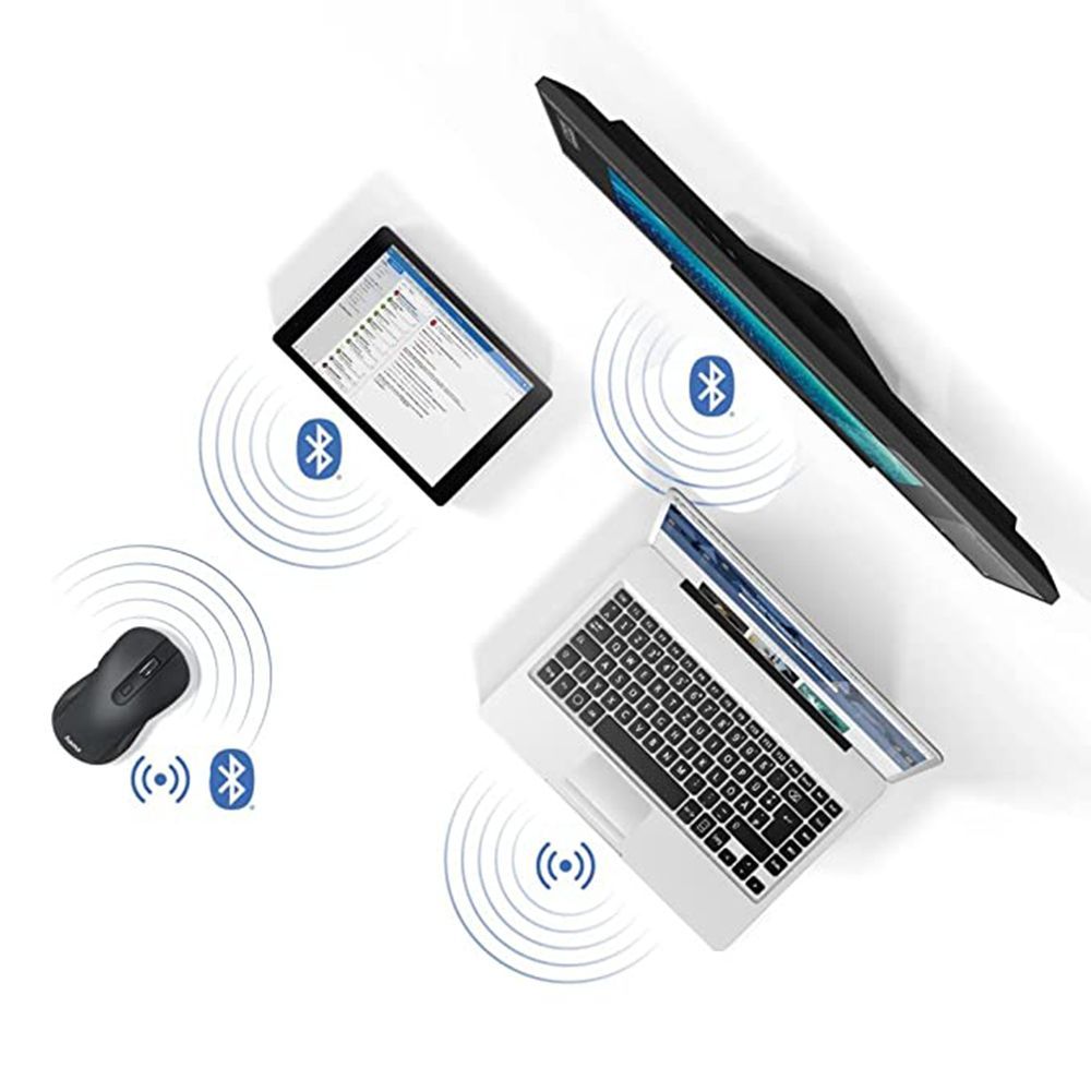 hama MW-650 Wireless Optical Mouse (2400 DPI, Ergonomic Design, Black)_8