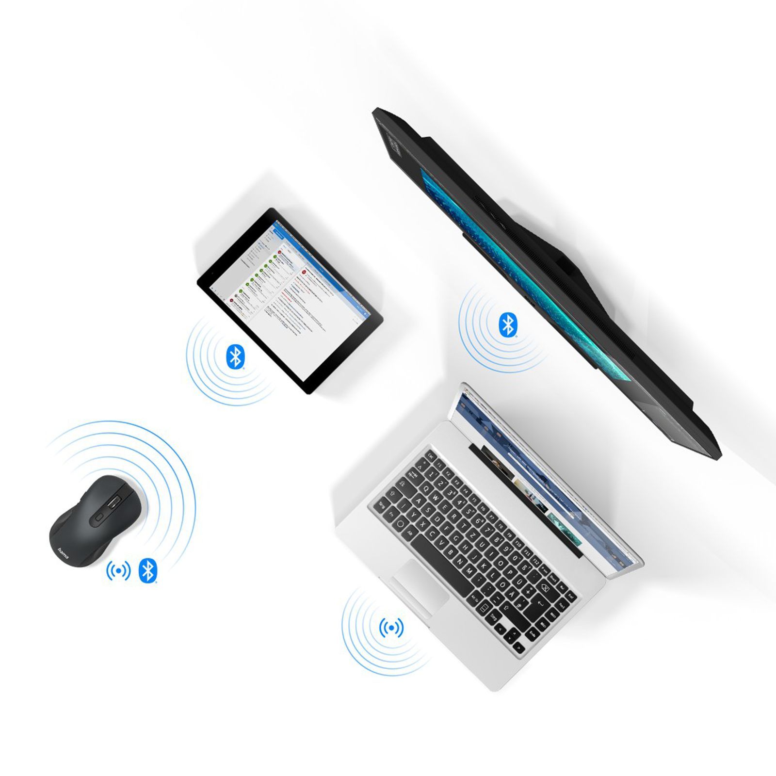 hama MW-650 Wireless Optical Mouse (2400 DPI, Ergonomic Design, Black)_12