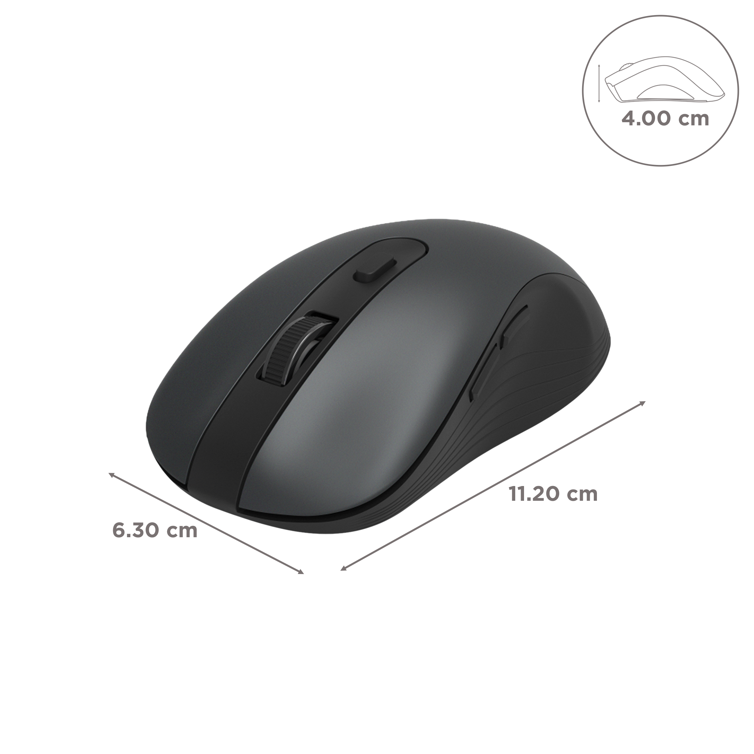 hama MW-650 Wireless Optical Mouse (2400 DPI, Ergonomic Design, Black)_3