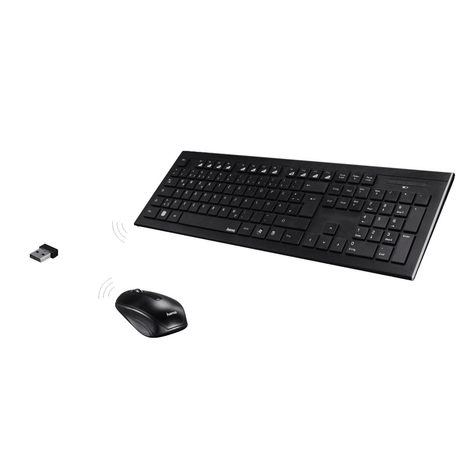 hama Cortino Wireless Keyboard & Mouse Combo (105 Keys, 1600 DPI Adjustable, Adjustable Sensitivity, Black)_13