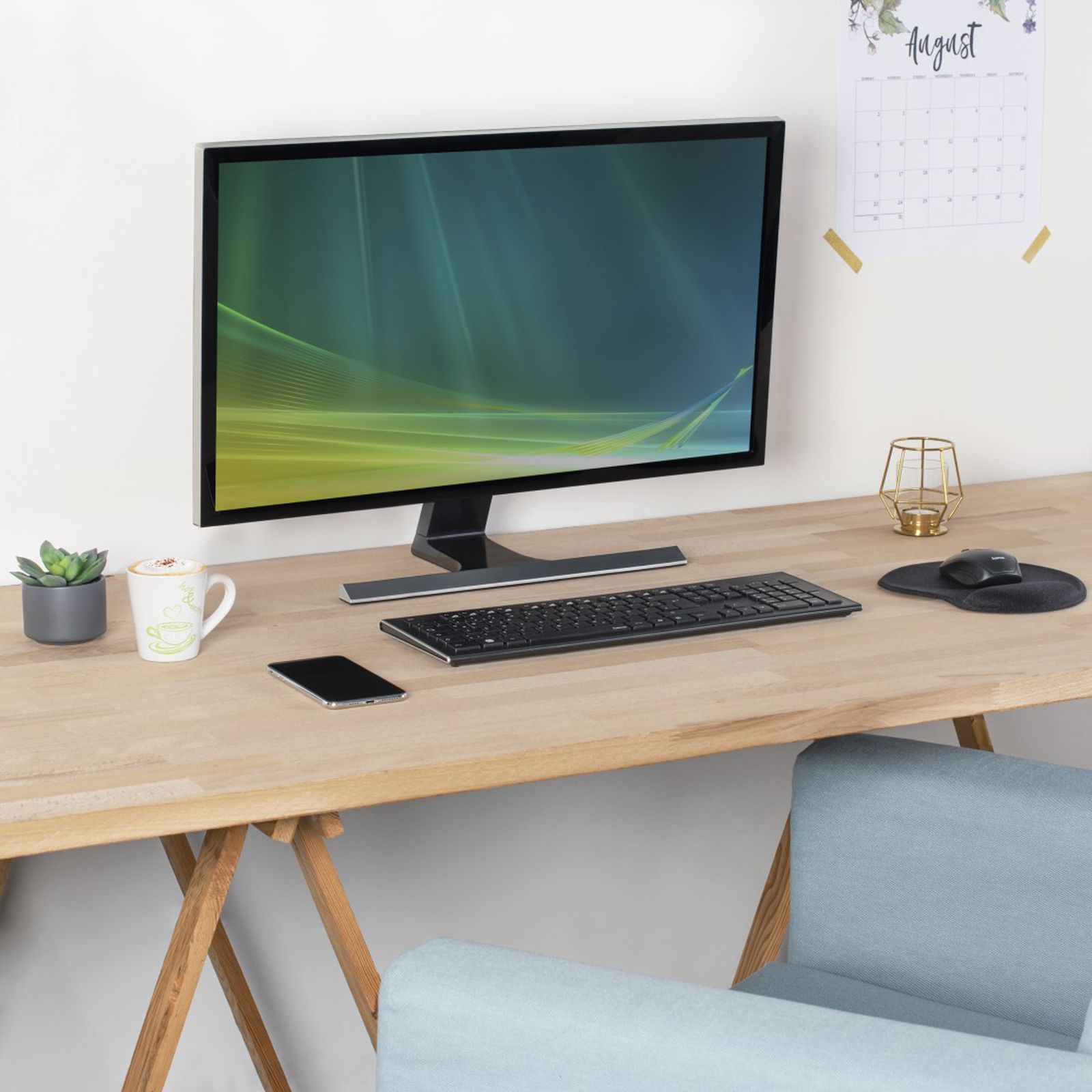 hama Cortino Wireless Keyboard & Mouse Combo (105 Keys, 1600 DPI Adjustable, Adjustable Sensitivity, Black)_4