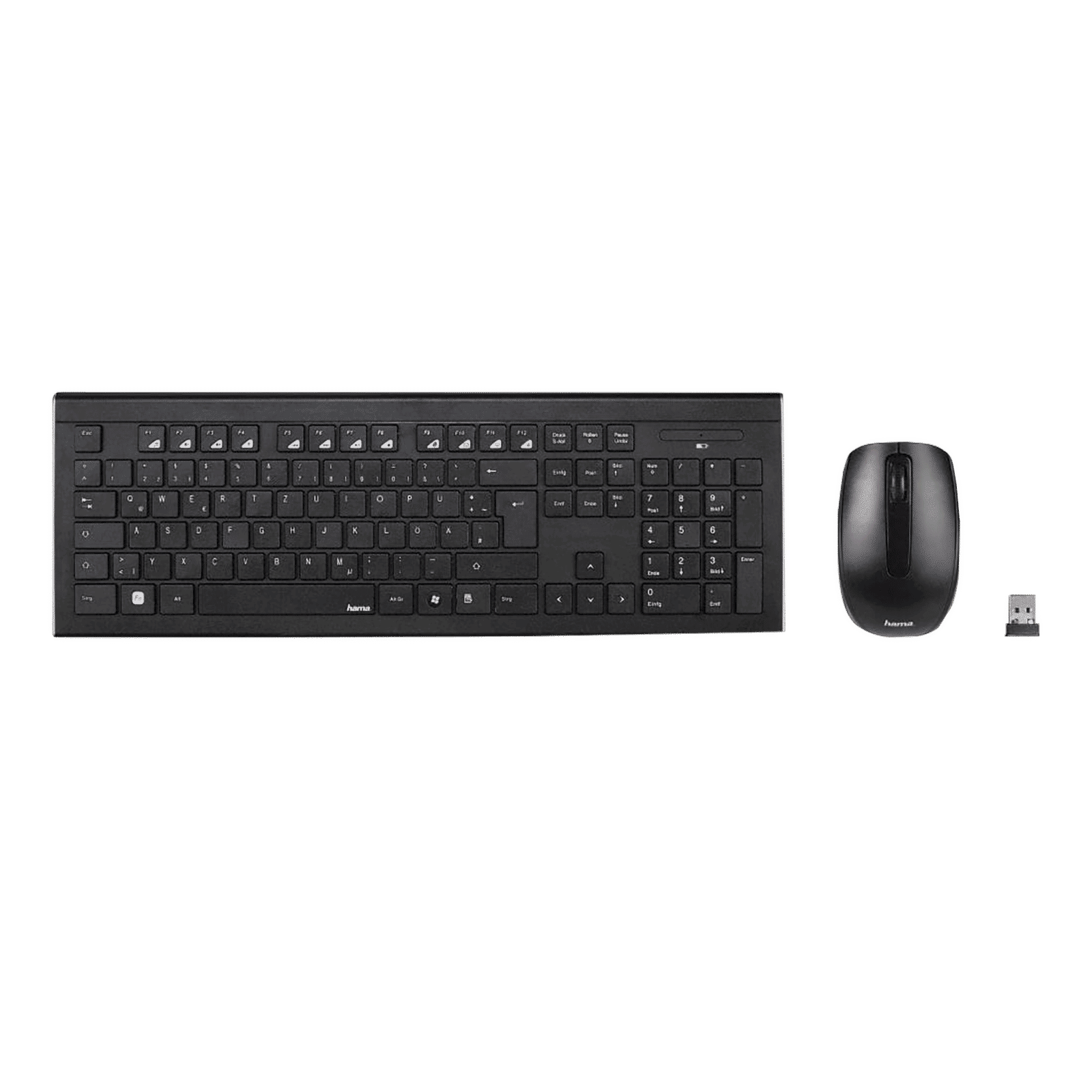 hama Cortino Wireless Keyboard & Mouse Combo (105 Keys, 1600 DPI Adjustable, Adjustable Sensitivity, Black)_5