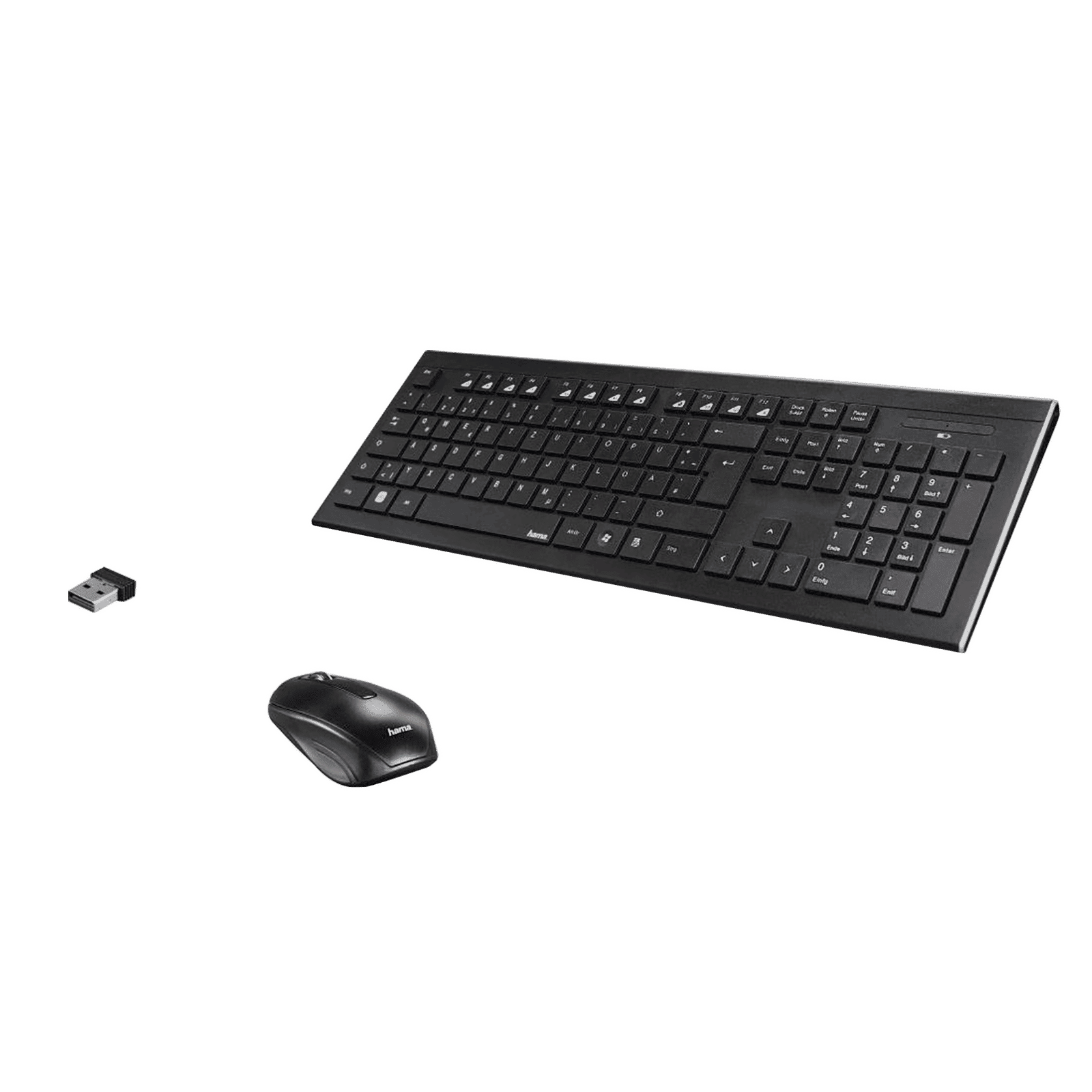 hama Cortino Wireless Keyboard & Mouse Combo (105 Keys, 1600 DPI Adjustable, Adjustable Sensitivity, Black)_7
