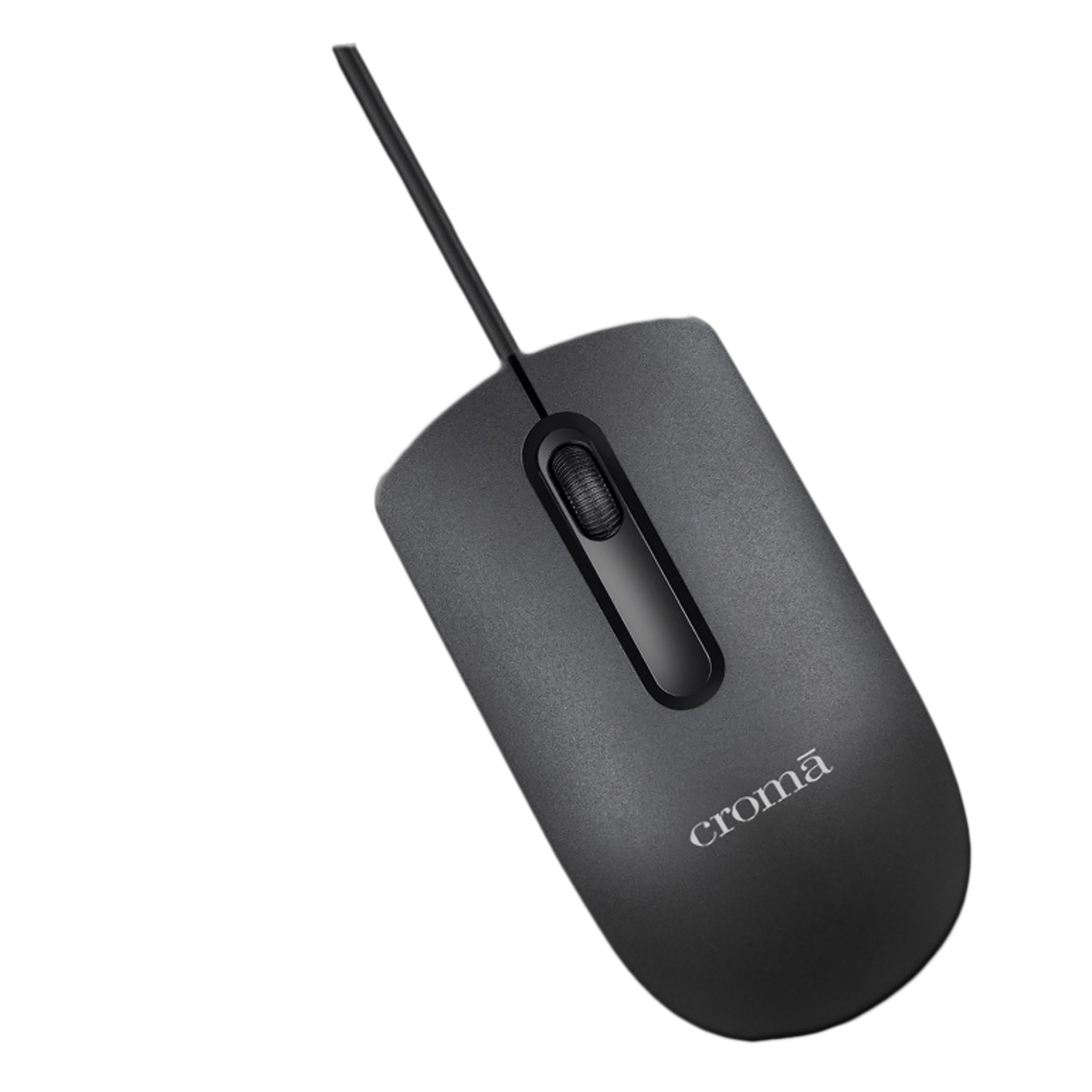 Croma Wired Optical Mouse (1200 DPI, Plug & Play, Black) Croma Wired Optical Mouse (1200 DPI, Plug & Play, Black)_1