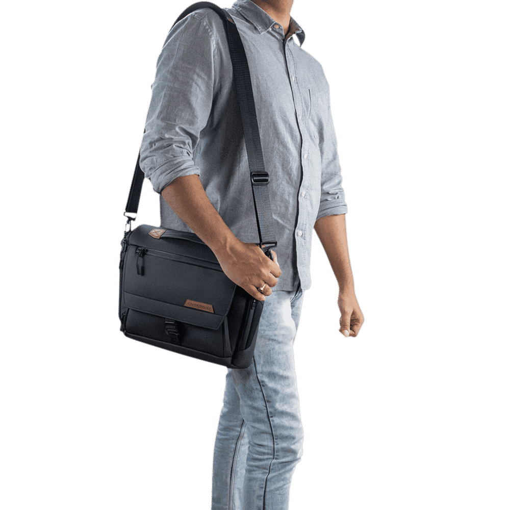 Carbonado Envoy Fabric Laptop Sling Bag for 14 Inch Laptop (10 L, G Hook, Black)_6