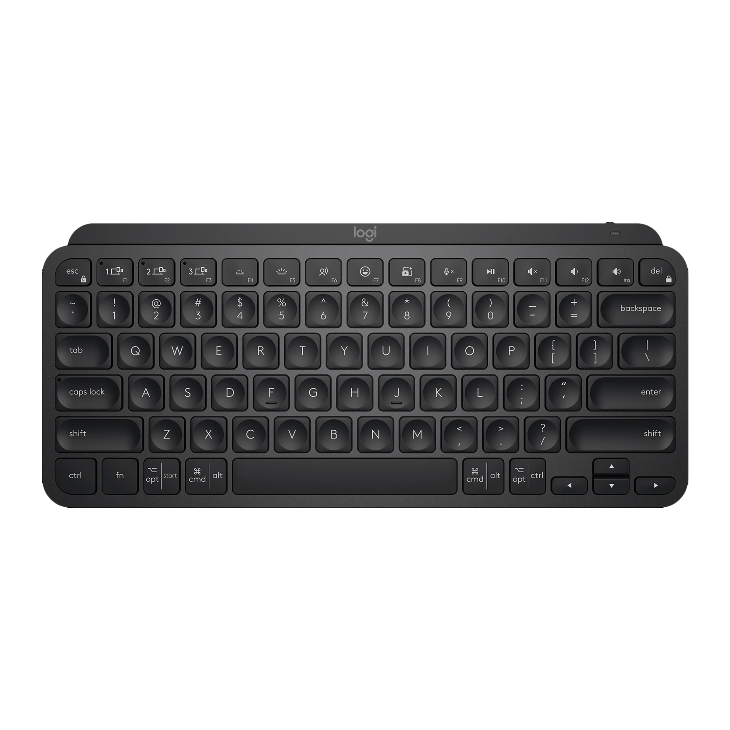 logitech MX Keys Mini Rechargeable Bluetooth Wireless Keyboard with Multi Device Connectivity (Hand Proximity Sensors, Graphite)_1