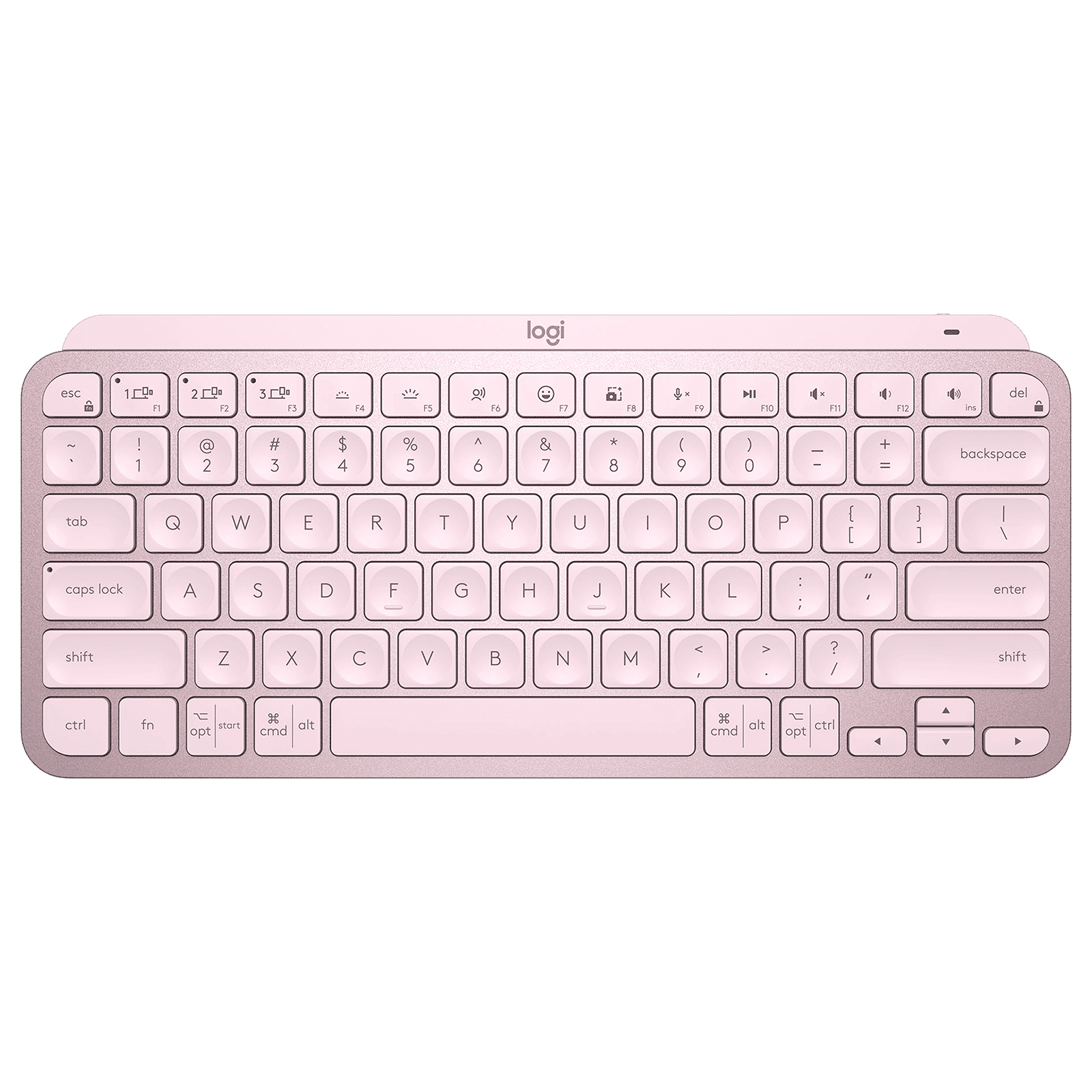 logitech MX Keys Mini Rechargeable Bluetooth Wireless Keyboard with Multi Device Connectivity (Ambient Light Sensors, Rose) logitech MX Keys Mini Rechargeable Bluetooth Wireless Keyboard with Multi Device Connectivity (Ambient Light Sensors, Rose)_1