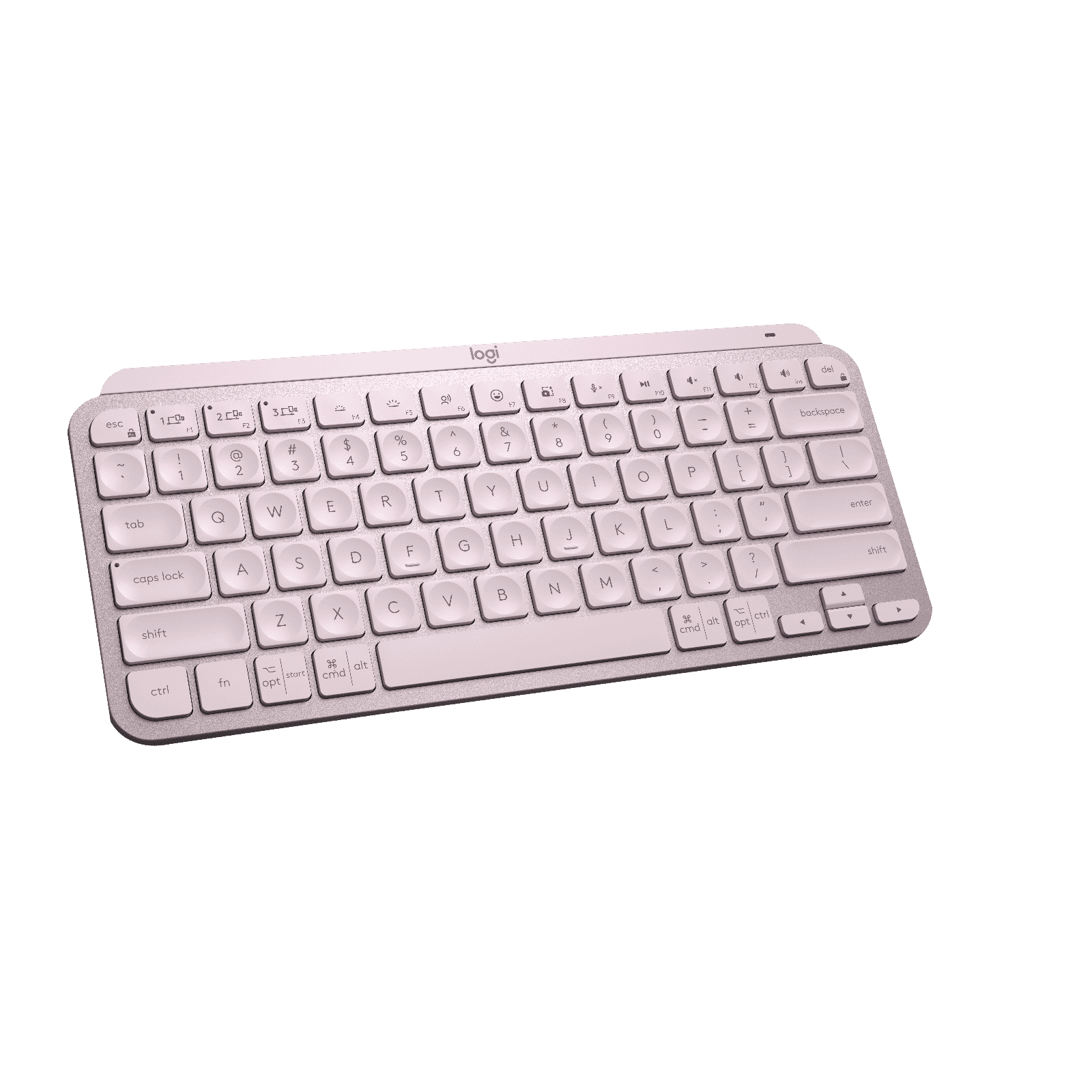 logitech MX Keys Mini Rechargeable Bluetooth Wireless Keyboard with Multi Device Connectivity (Ambient Light Sensors, Rose) logitech MX Keys Mini Rechargeable Bluetooth Wireless Keyboard with Multi Device Connectivity (Ambient Light Sensors, Rose)_9