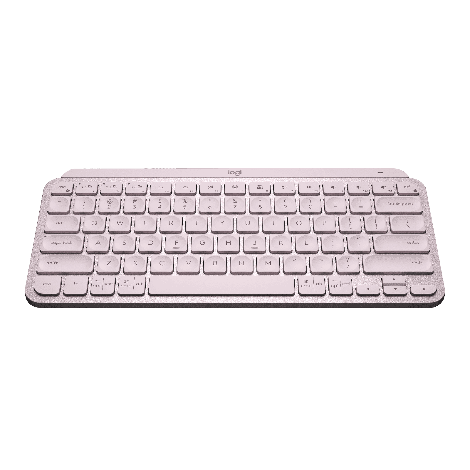 logitech MX Keys Mini Rechargeable Bluetooth Wireless Keyboard with Multi Device Connectivity (Ambient Light Sensors, Rose) logitech MX Keys Mini Rechargeable Bluetooth Wireless Keyboard with Multi Device Connectivity (Ambient Light Sensors, Rose)_4