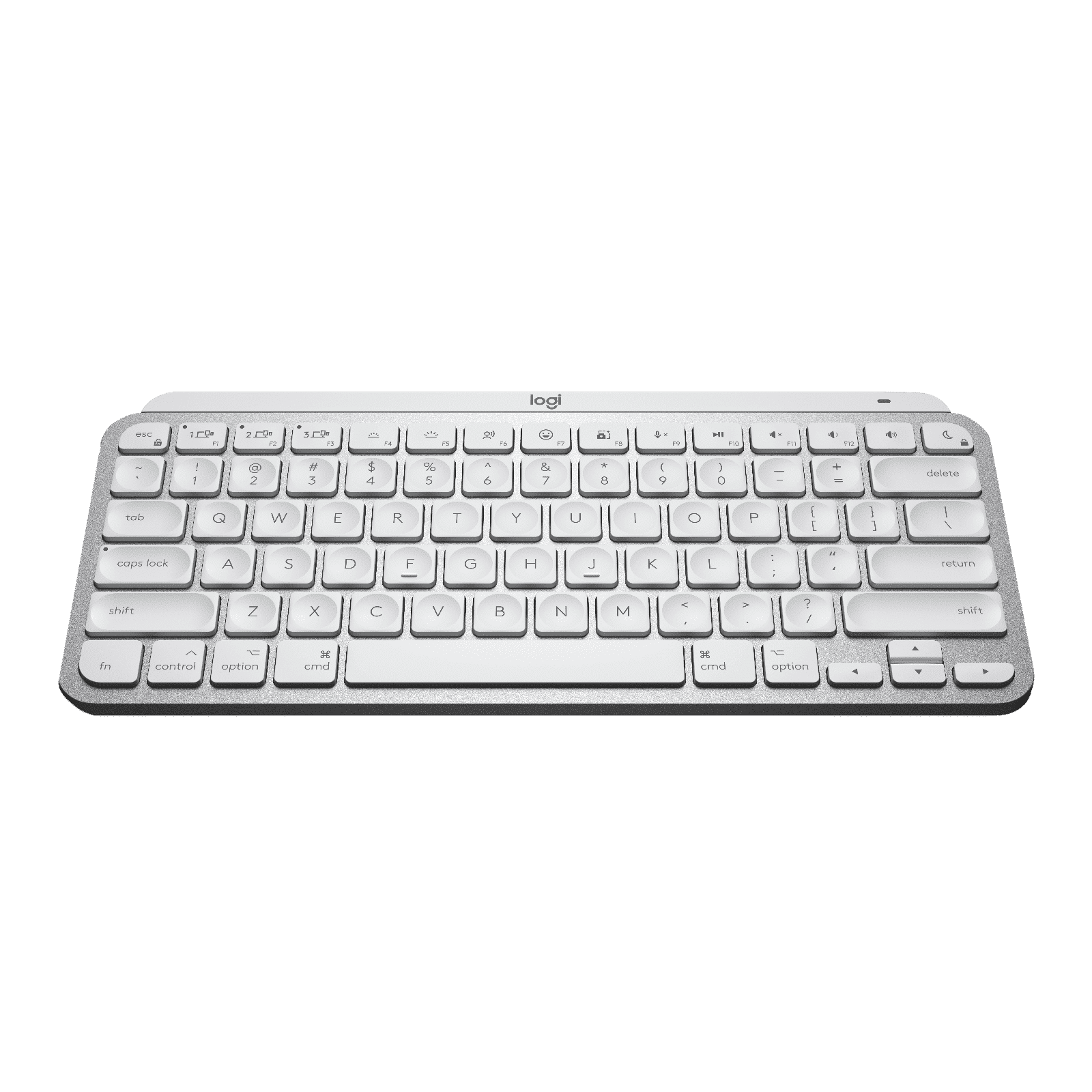 logitech MX Keys Mini Rechargeable Bluetooth Wireless Keyboard with Multi Device Connectivity (Ambient Light Sensors, Pale Grey)_4