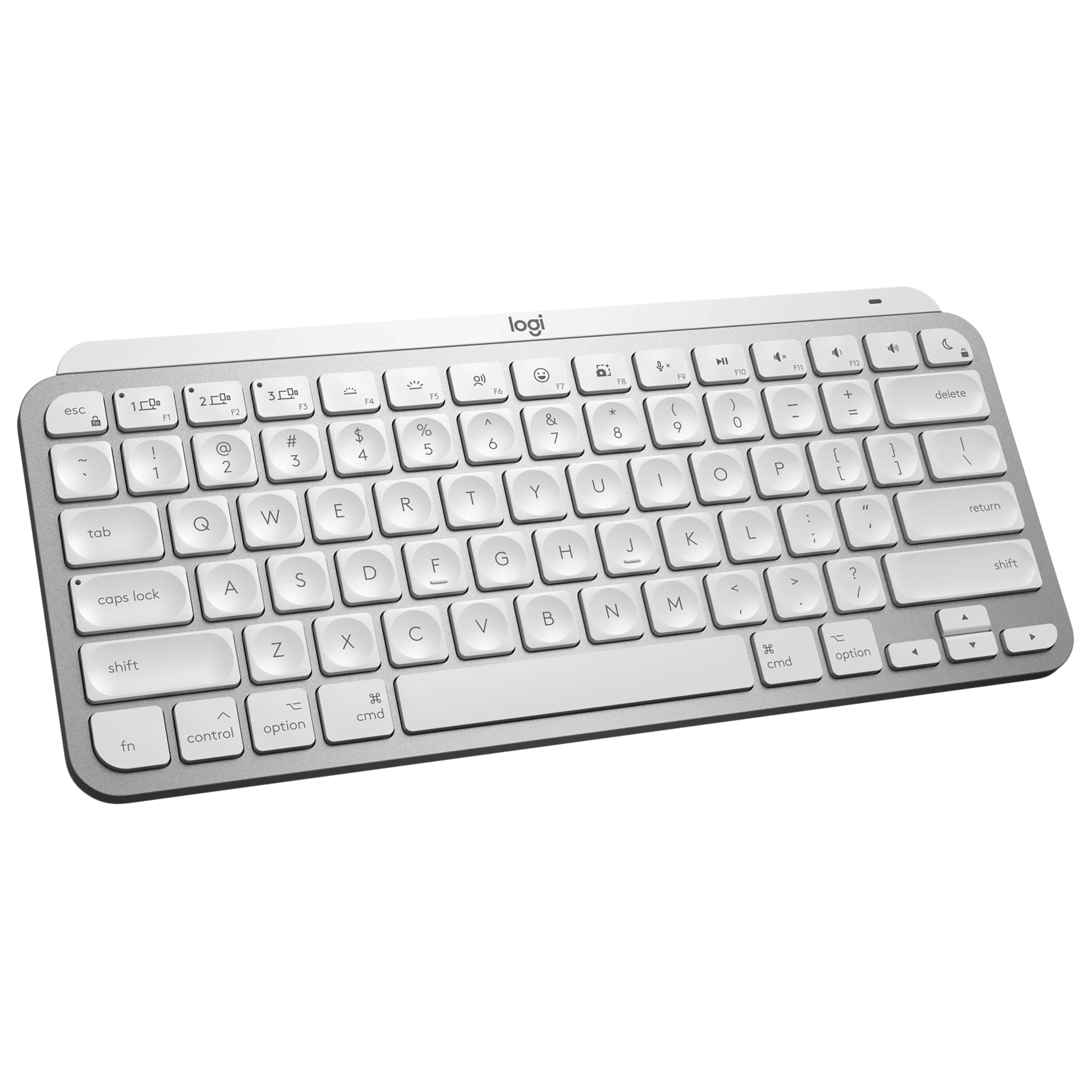 logitech MX Keys Mini Rechargeable Bluetooth Wireless Keyboard with Multi Device Connectivity (Ambient Light Sensors, Pale Grey)_5