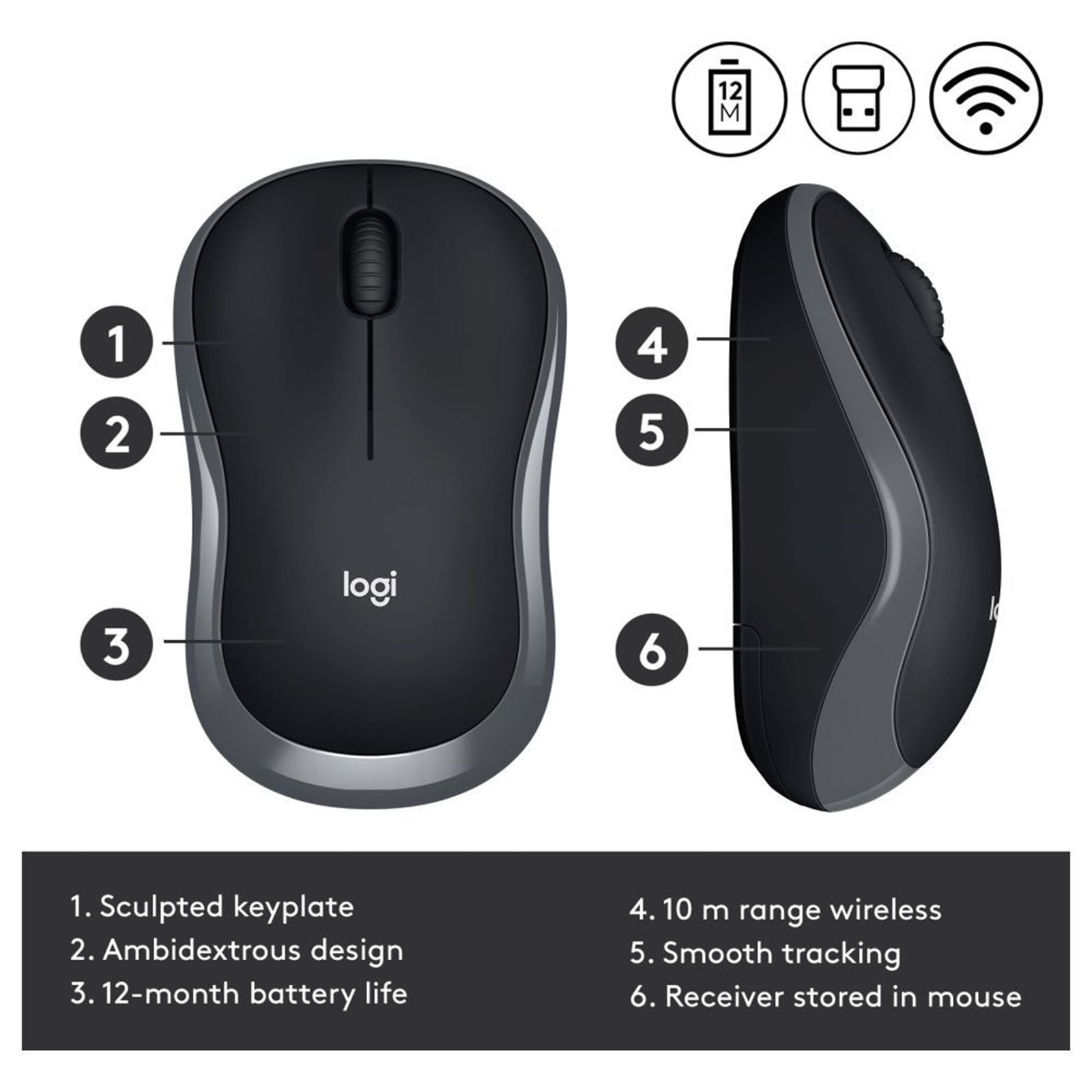 logitech M186 Wireless Optical Mouse (1000 DPI, Smooth Cursor Control, Black)_8