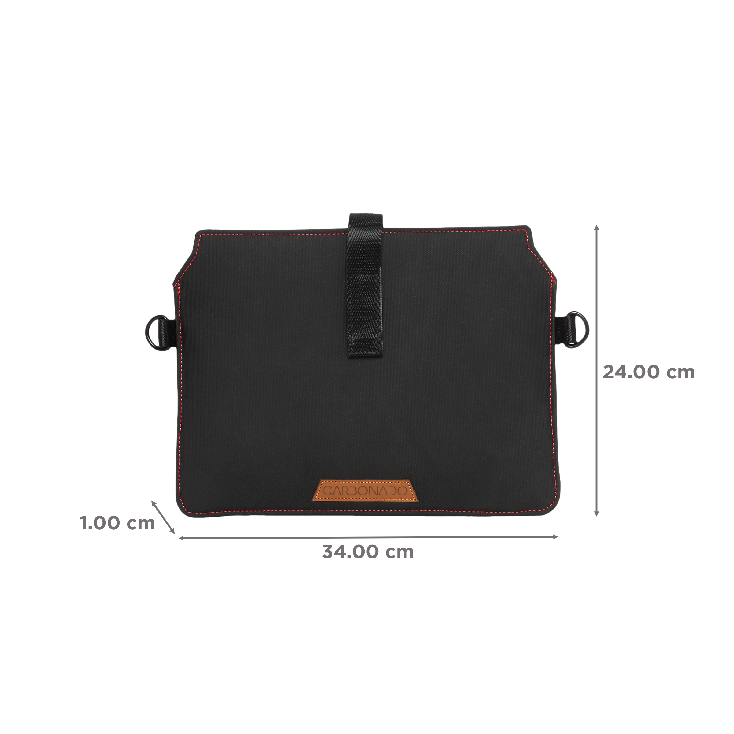 Carbonado EVA Laptop Sleeve for 13 Inch Laptop (Water Repellent, Black)_2