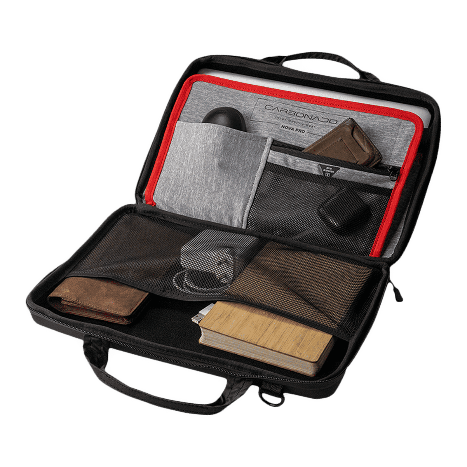 Carbonado Nova Pro Fabric Laptop Sling Bag for 14 Inch Laptop (Water Repellent, Black)_10