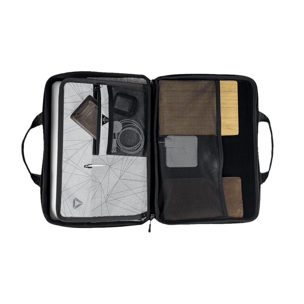 Carbonado Nova Pro Fabric Laptop Sling Bag for 14 Inch Laptop (Water Repellent, Black)_4