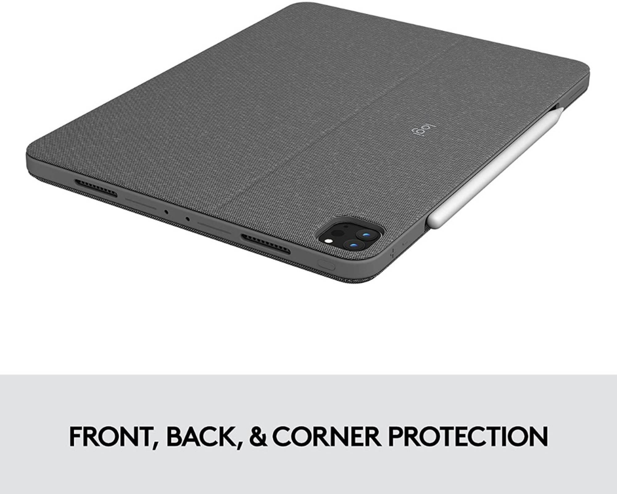 logitech Combo Touch Bluetooth Detachable Keyboard for Apple iPad Pro 12.9 Inch (5th & 6th Gen) with Touchpad (Adjustable Kickstand, Oxford Grey) logitech Combo Touch Bluetooth Detachable Keyboard for Apple iPad Pro 12.9 Inch (5th & 6th Gen) with Touchpad (Adjustable Kickstand, Oxford Grey)_7