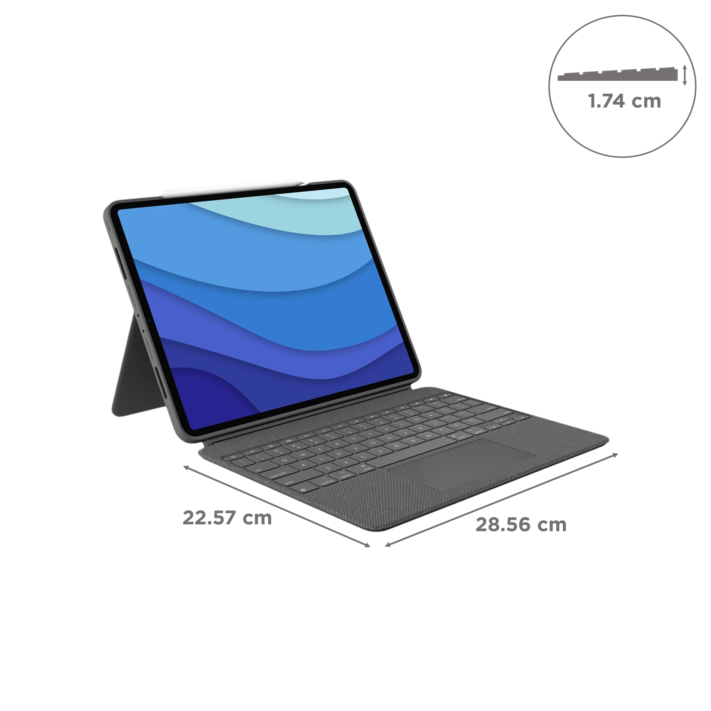 logitech Combo Touch Bluetooth Detachable Keyboard for Apple iPad Pro 12.9 Inch (5th & 6th Gen) with Touchpad (Adjustable Kickstand, Oxford Grey) logitech Combo Touch Bluetooth Detachable Keyboard for Apple iPad Pro 12.9 Inch (5th & 6th Gen) with Touchpad (Adjustable Kickstand, Oxford Grey)_2