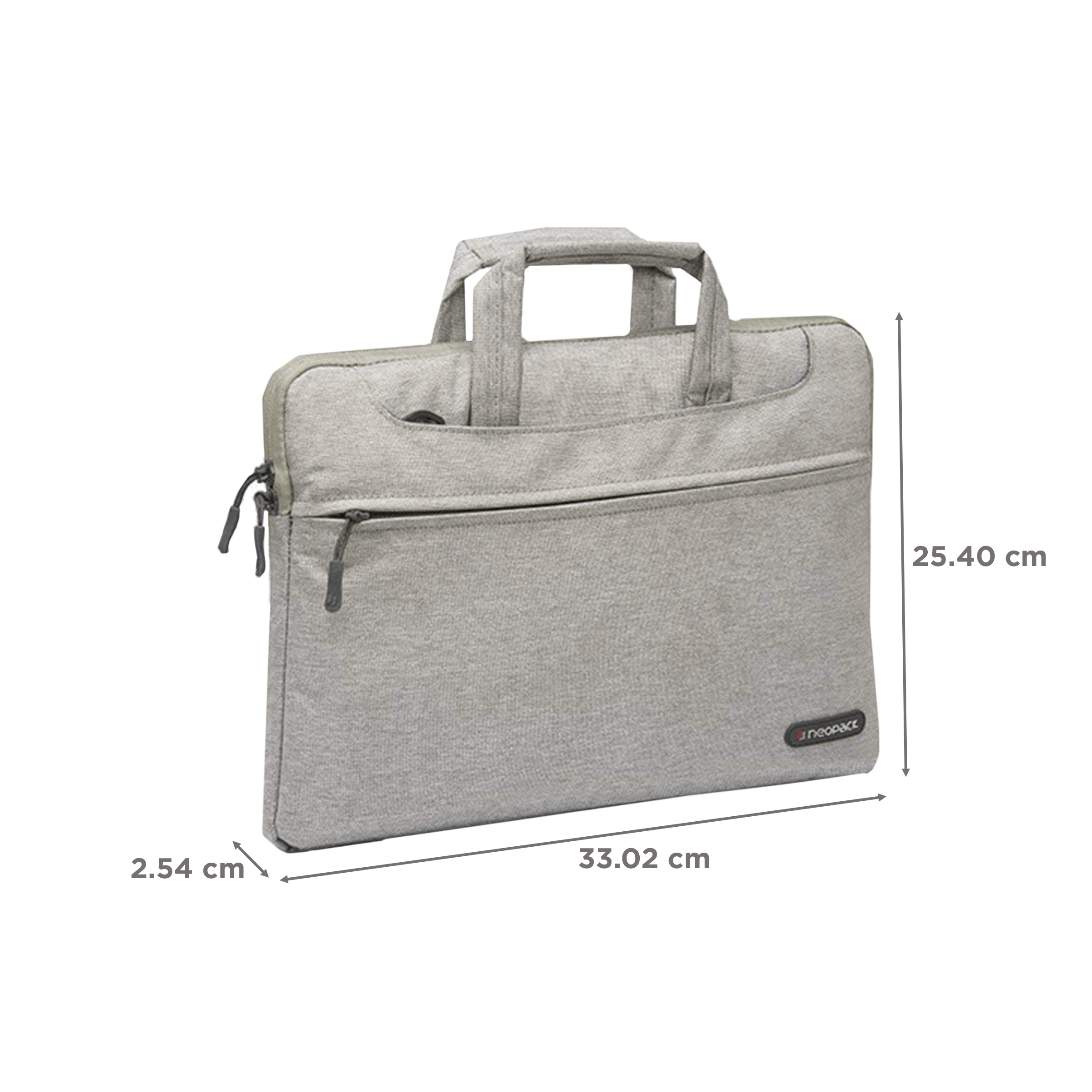 neopack Svelte Nylon, Fabric Laptop Sling Bag for 13.3 & 14.2 Inch Laptop (Lightweight, Stone Grey)_2