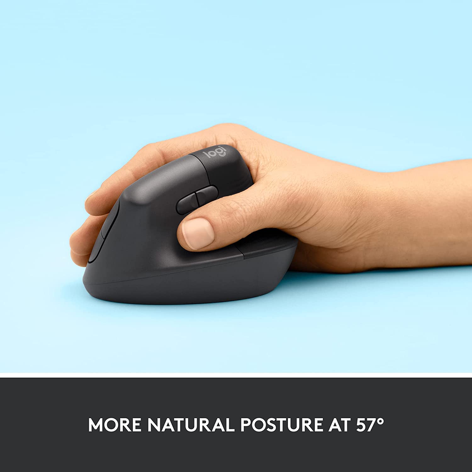 logitech Lift Wireless Optical Vertical Mouse with Thumb Rest (4000 DPI Adjustable, Whisper Quiet Clicks, Graphite)_10