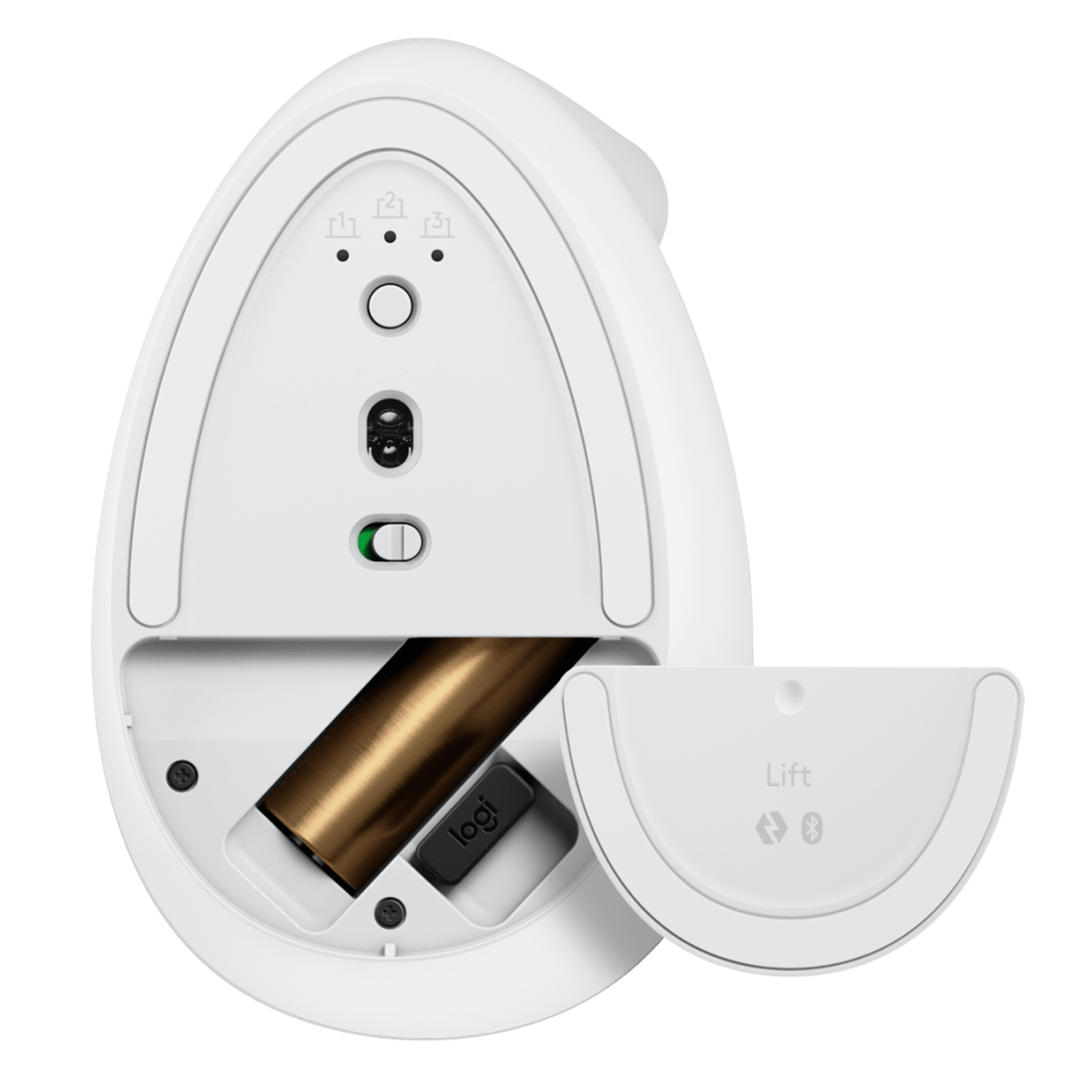 logitech Lift Wireless Optical Vertical Mouse with Thumb Rest (4000 DPI Adjustable, Whisper Quiet Clicks, Off White)_6