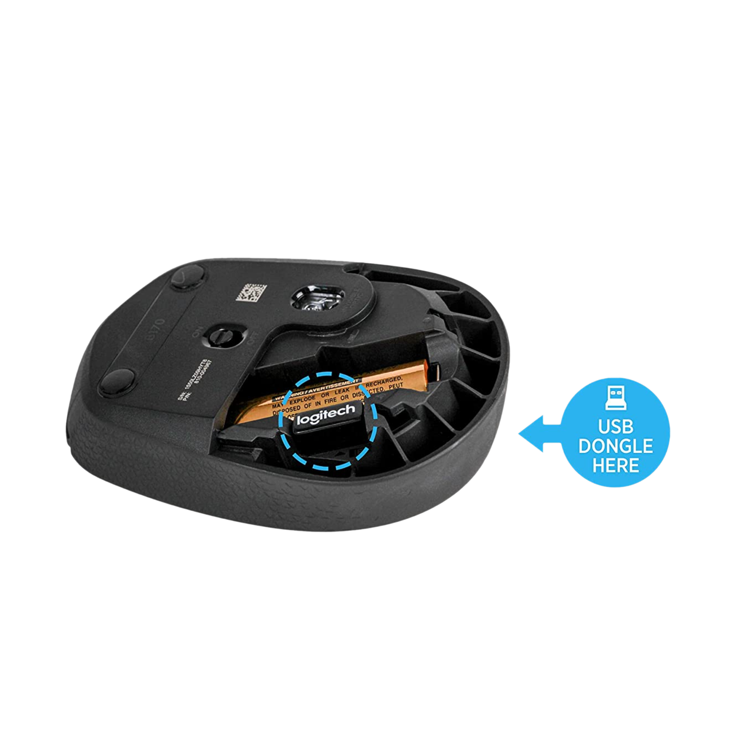 logitech B170 Wireless Optical Performance Mouse (1000 DPI, Plug & Play, Black) logitech B170 Wireless Optical Performance Mouse (1000 DPI, Plug & Play, Black)_5