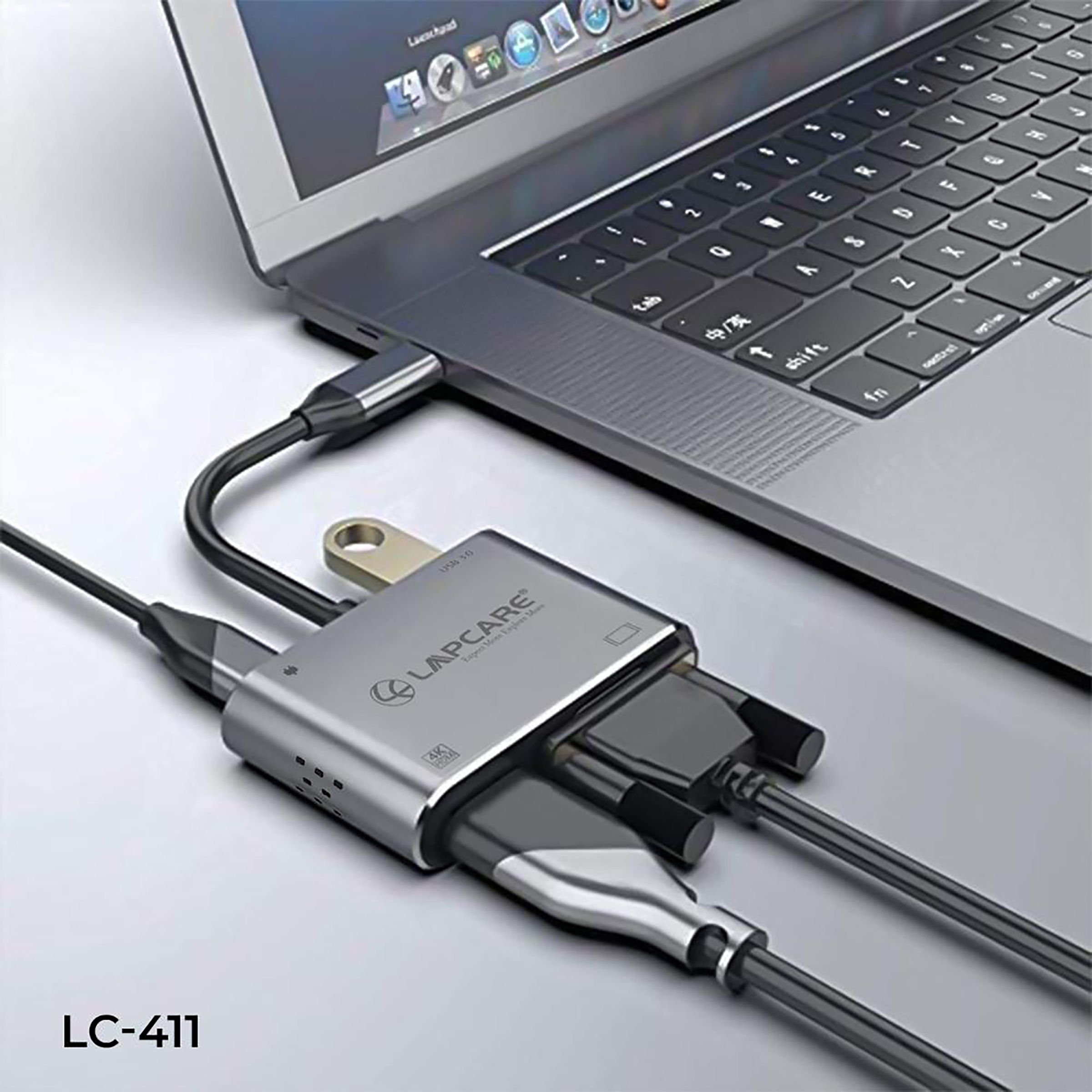 LAPCARE Lap-C 4-in-1 USB Type C to HDMI, VGA Port, USB 3.0 Type A, USB Type C Docking Station (Instant Expansion, Black) LAPCARE Lap-C 4-in-1 USB Type C to HDMI, VGA Port, USB 3.0 Type A, USB Type C Docking Station (Instant Expansion, Black)_14