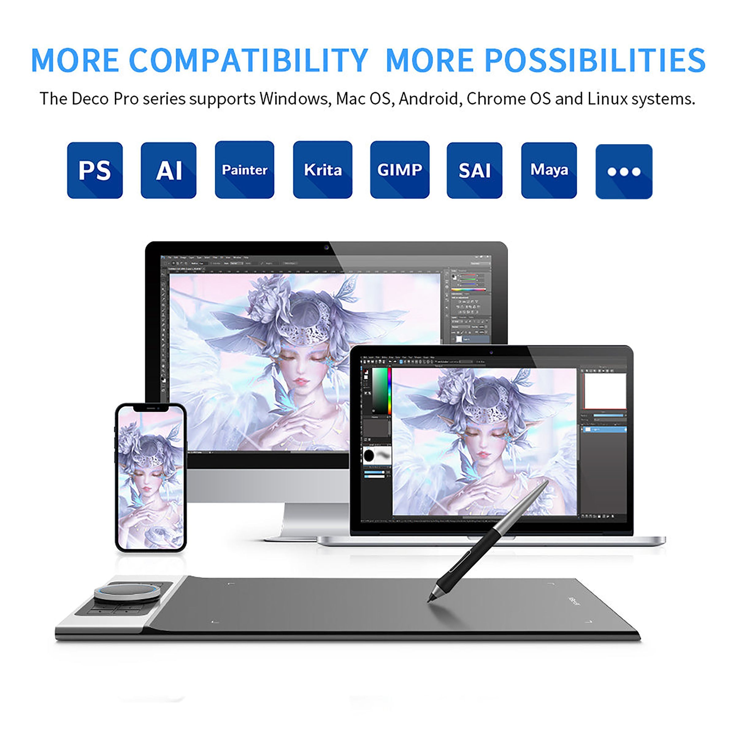 XP pen Deco Pro MW Graphics Tablet XP pen Stylus (12.53 Inch, Black) XP pen Deco Pro MW Graphics Tablet XP pen Stylus (12.53 Inch, Black)_8