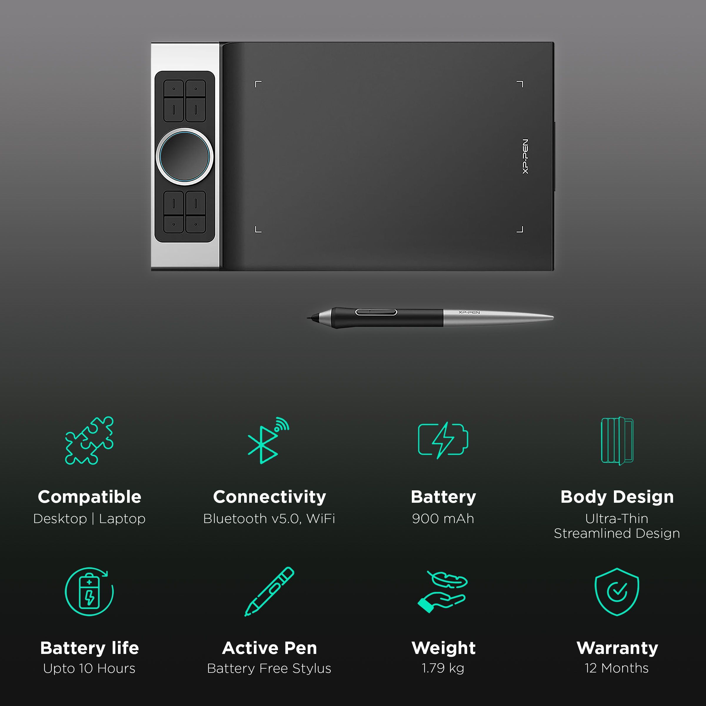 XP pen Deco Pro MW Graphics Tablet XP pen Stylus (12.53 Inch, Black) XP pen Deco Pro MW Graphics Tablet XP pen Stylus (12.53 Inch, Black)_3