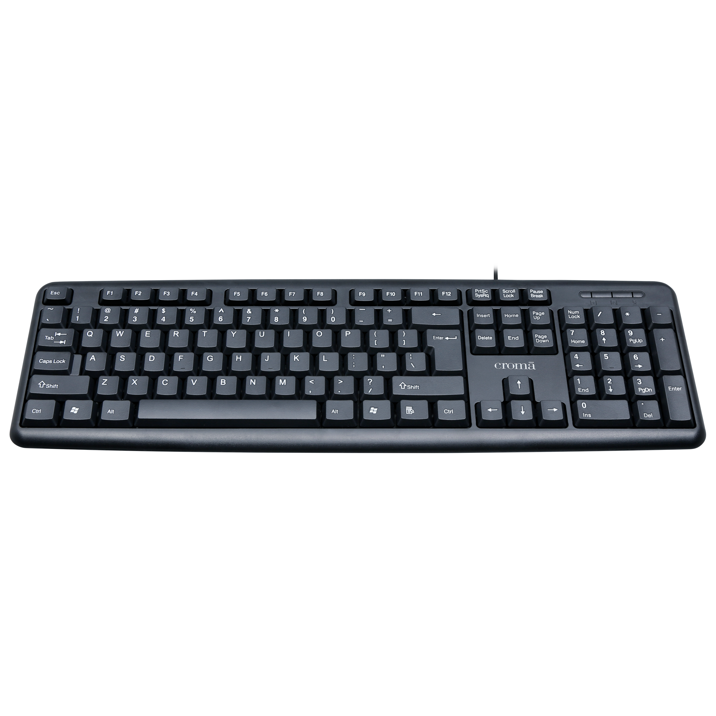 Croma Wired Keyboard with Silent Keys (Robust Design, Black)_6