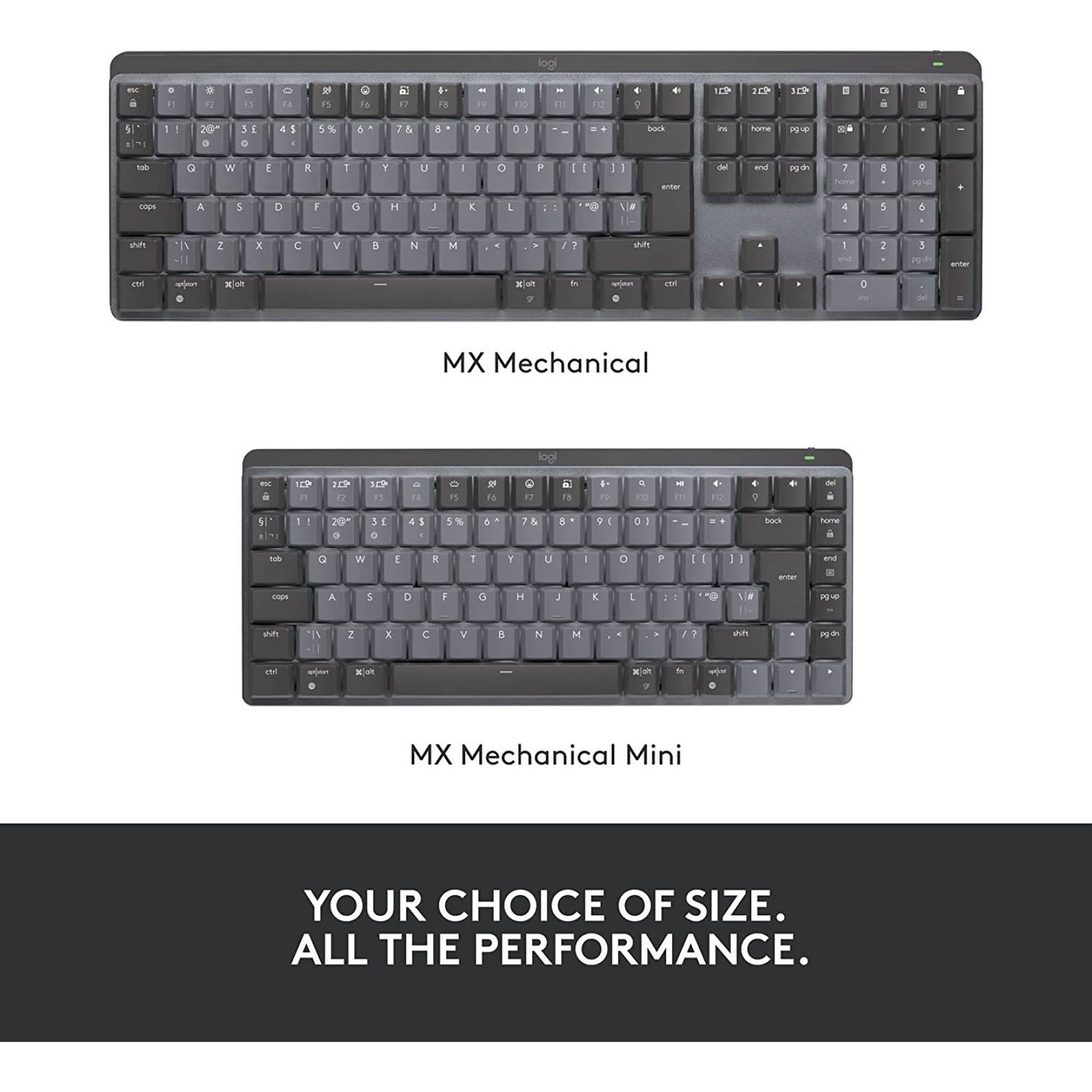 logitech MX Keys Mechanical Rechargeable Bluetooth Wireless Performance Keyboard with Multi Device Connectivity (Ambient Light Sensors, Graphite) logitech MX Keys Mechanical Rechargeable Bluetooth Wireless Performance Keyboard with Multi Device Connectivity (Ambient Light Sensors, Graphite)_9