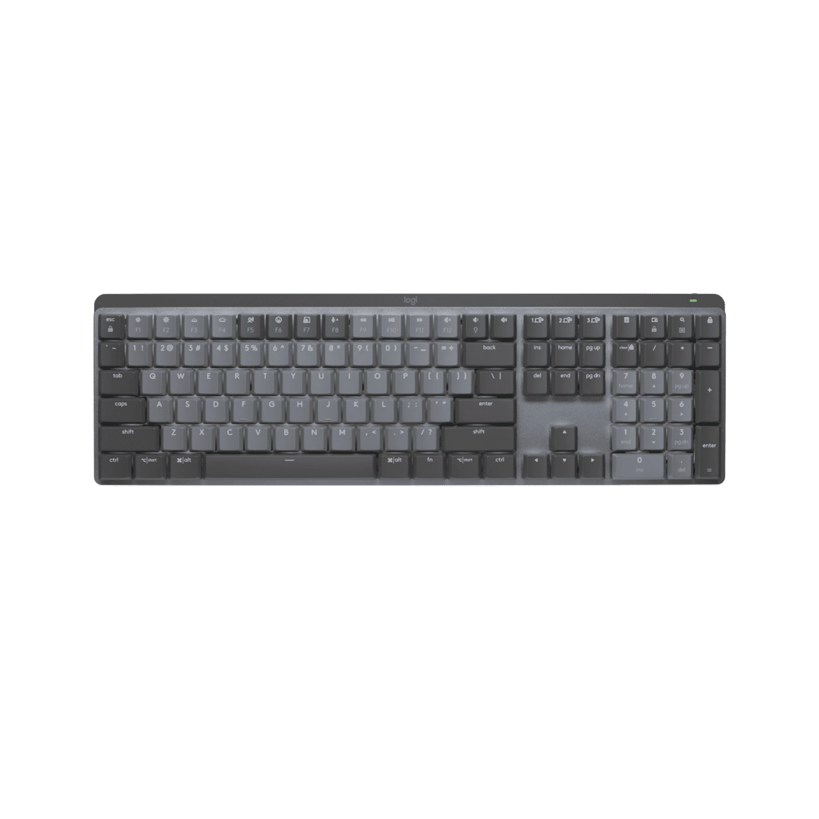 logitech MX Mechanical Mini Rechargeable Bluetooth Wireless Performance Keyboard with Multi Device Connectivity (Ambient Light Sensors, Graphite)_1