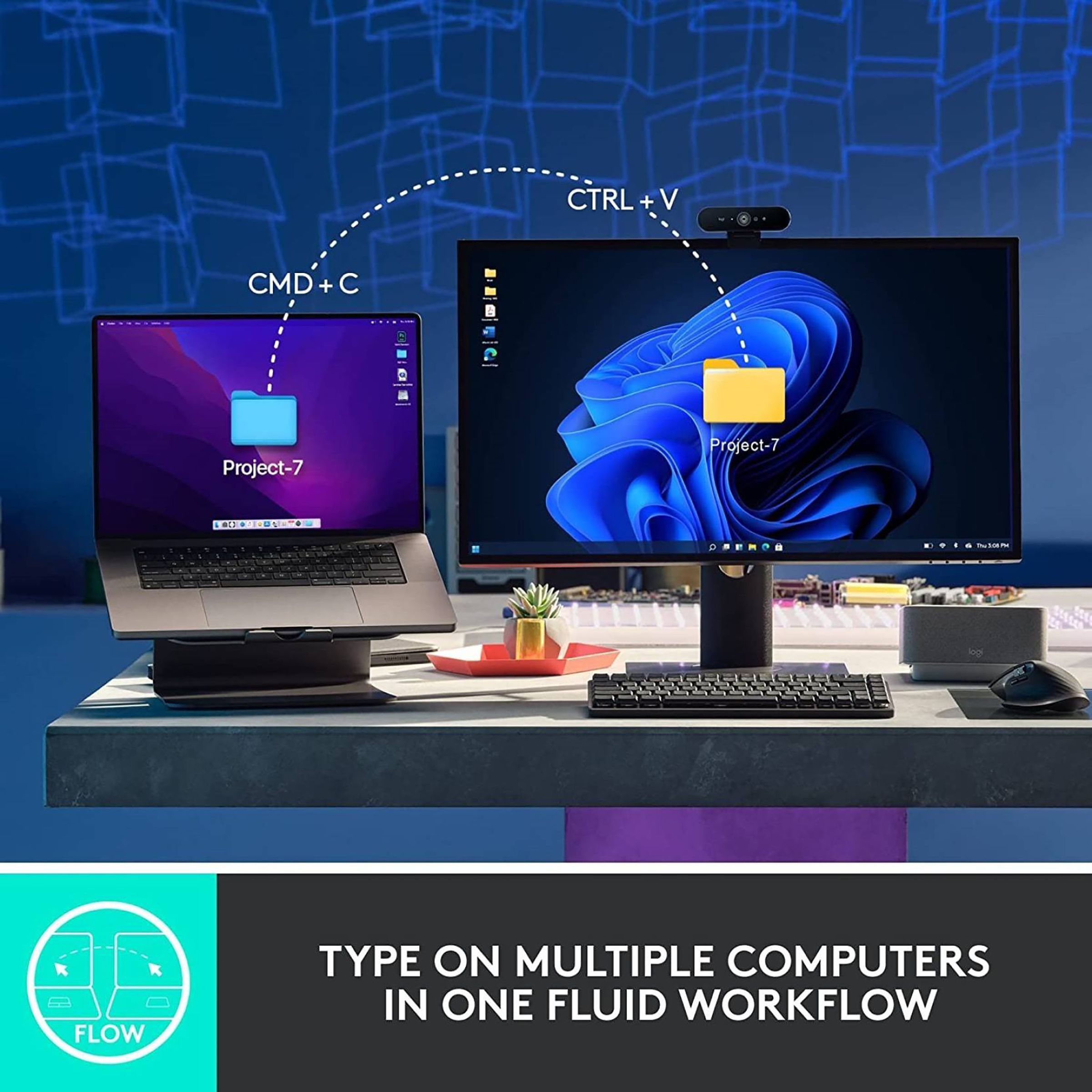 logitech MX Mechanical Mini Rechargeable Bluetooth Wireless Performance Keyboard with Multi Device Connectivity (Ambient Light Sensors, Graphite)_15