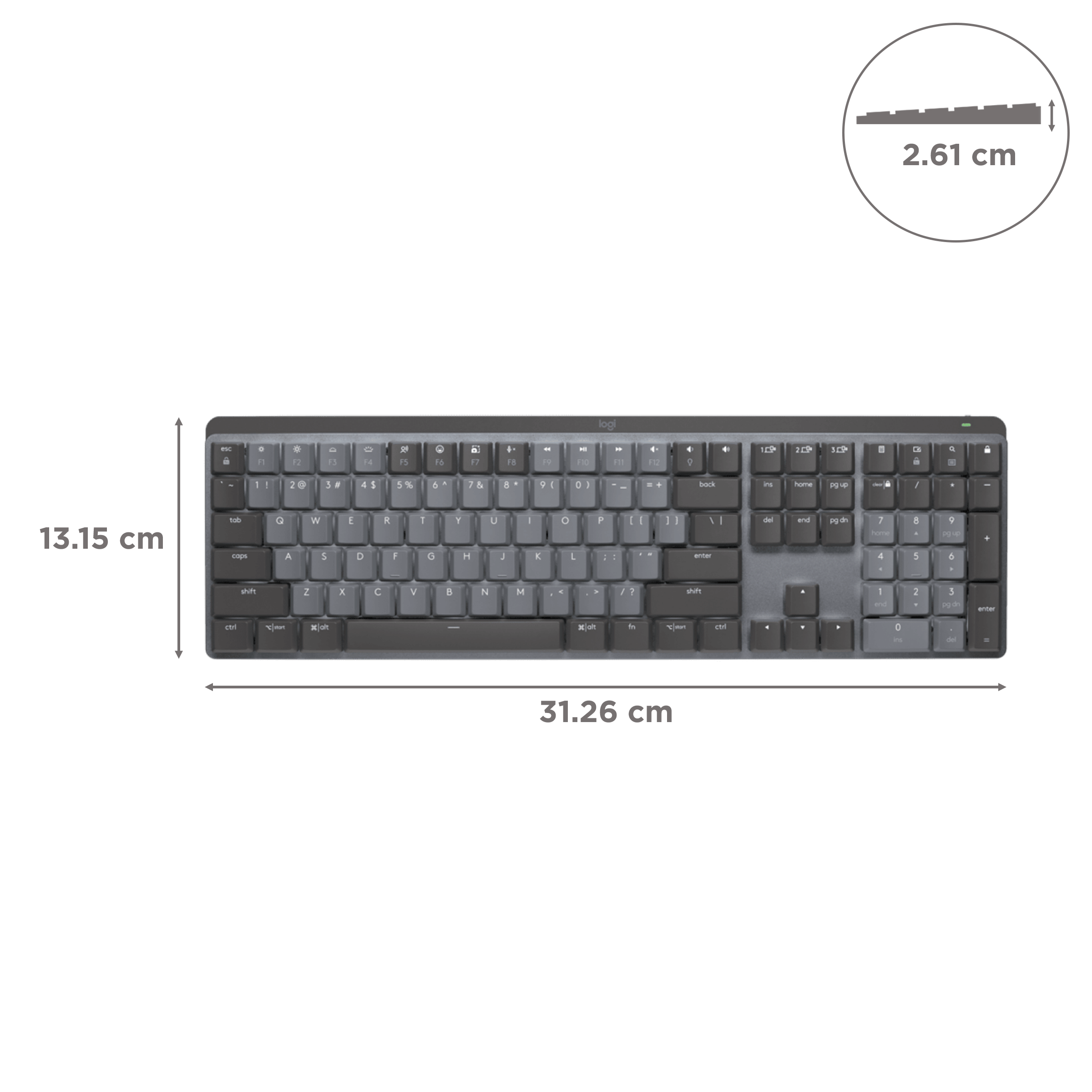 logitech MX Mechanical Mini Rechargeable Bluetooth Wireless Performance Keyboard with Multi Device Connectivity (Ambient Light Sensors, Graphite)_3